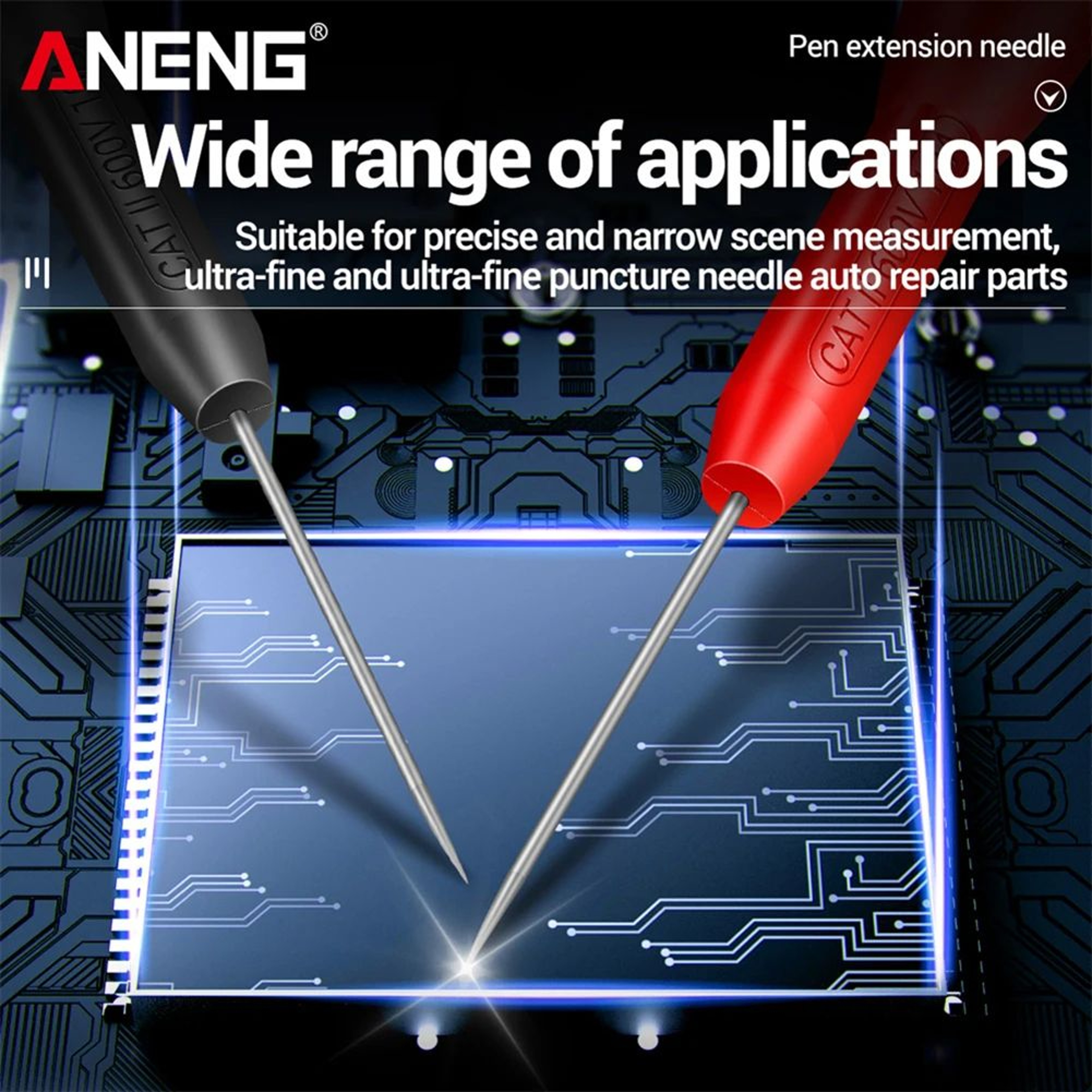 Insulation Piercing Needles Multimeter Test Probes  600V 10A Automotive Electrical Testing Tool 2pc 6