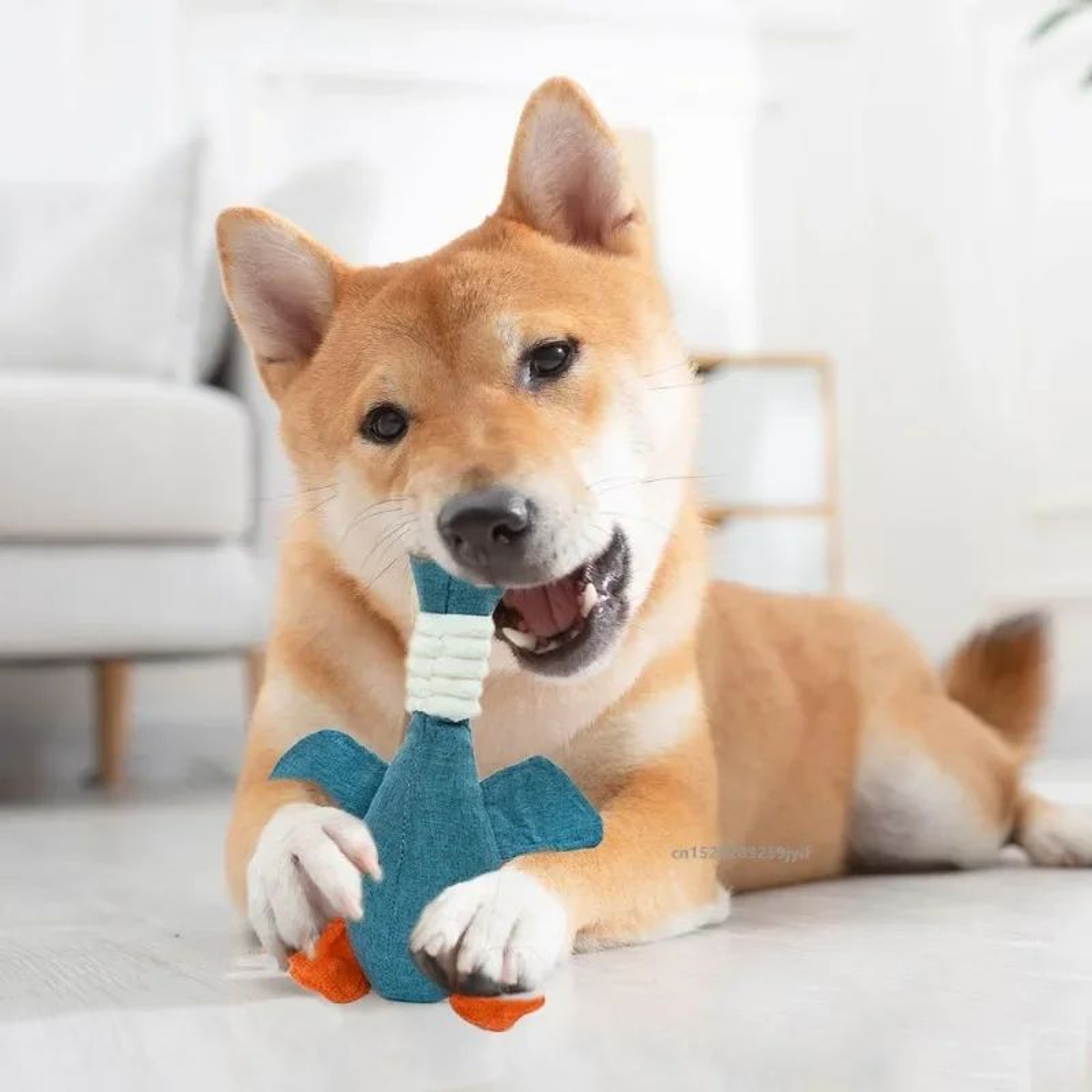 Wild Goose Squeaky Dog  Cat Chew Toy  BiteResistant Teeth Cleaning Interactive Pet Toy 0