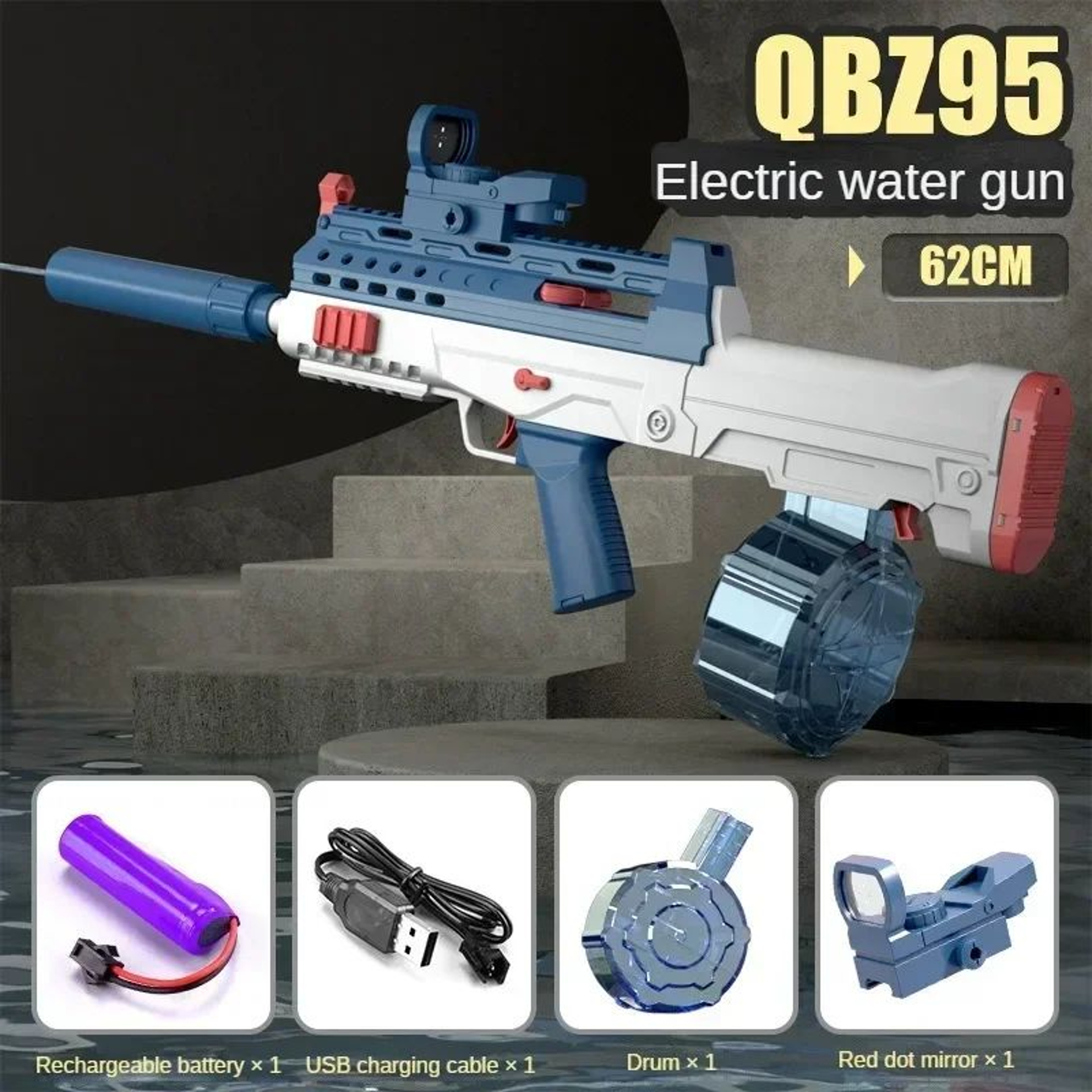 AquaStrike Pro M416 Electric Water Gun  Fully Automatic Rechargeable Blaster For Kids  Teens 15