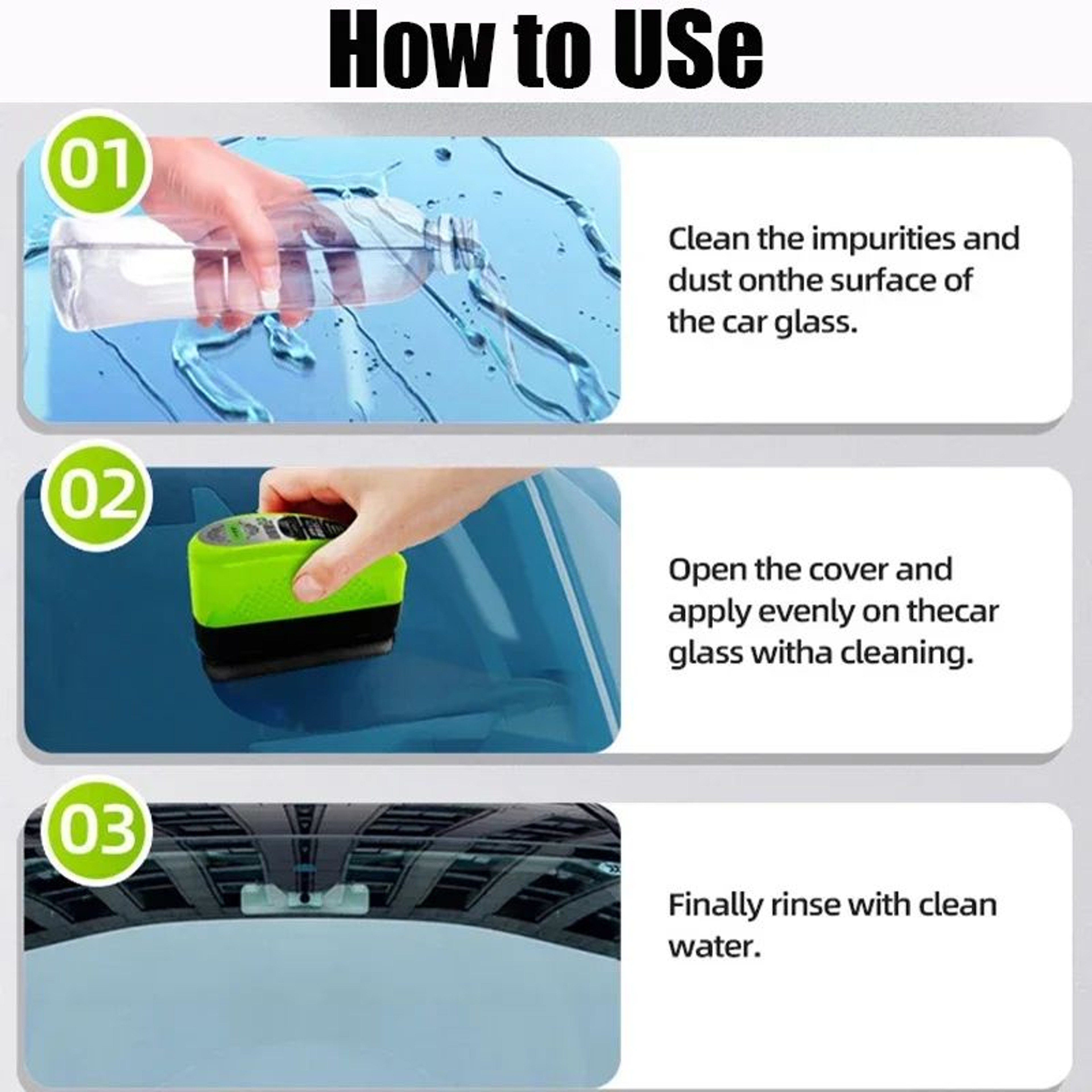 Car Glass Oil Film Remover Wipe  Crystal Clear Windshield  Window Cleaner 5