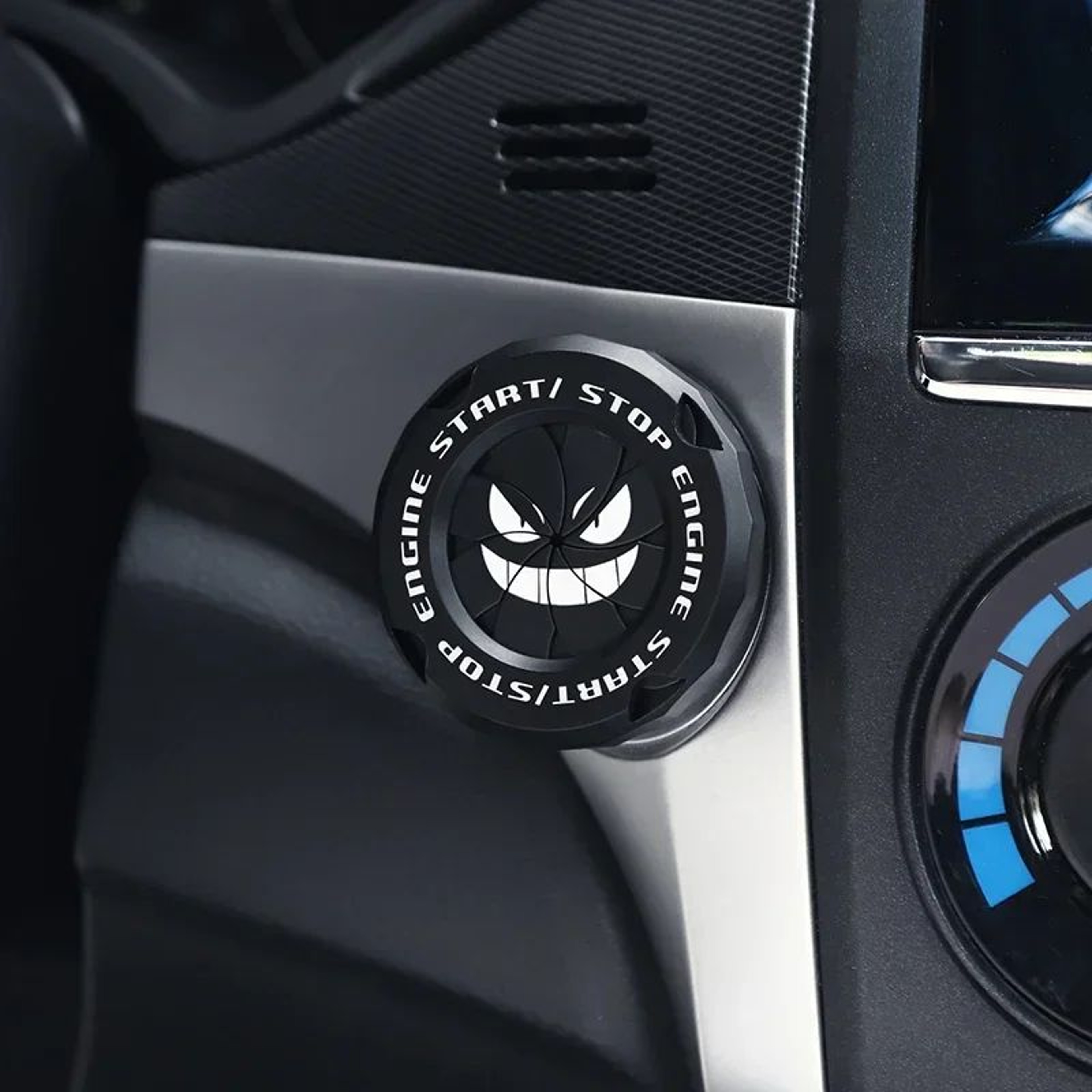 OneTouch Rotary Start Button Cover  Durable Ignition Protection Ring For Cars  Motorcycles 6