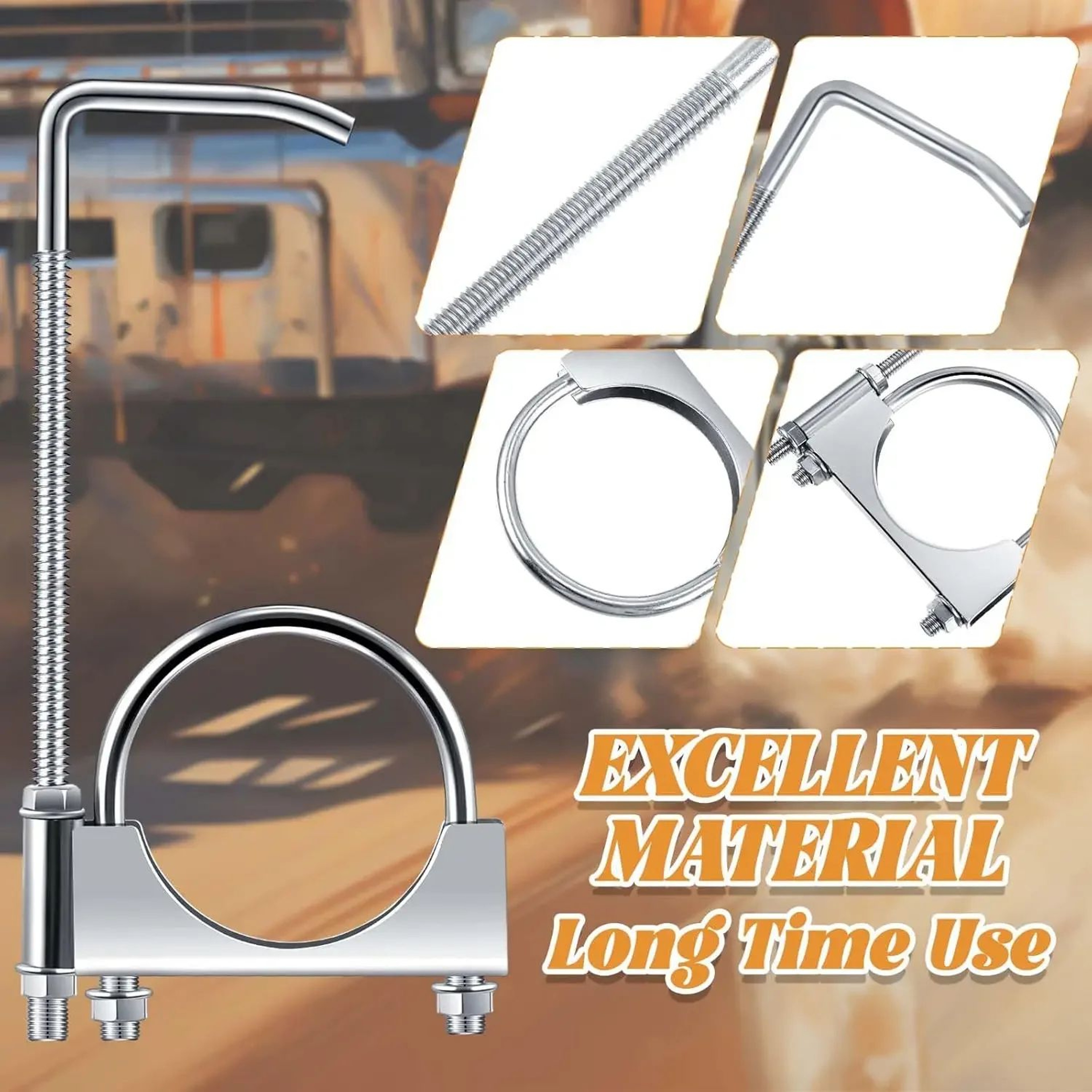 HeavyDuty 25 Inch Exhaust Clamp With Hanger For Secure Muffler Support 1