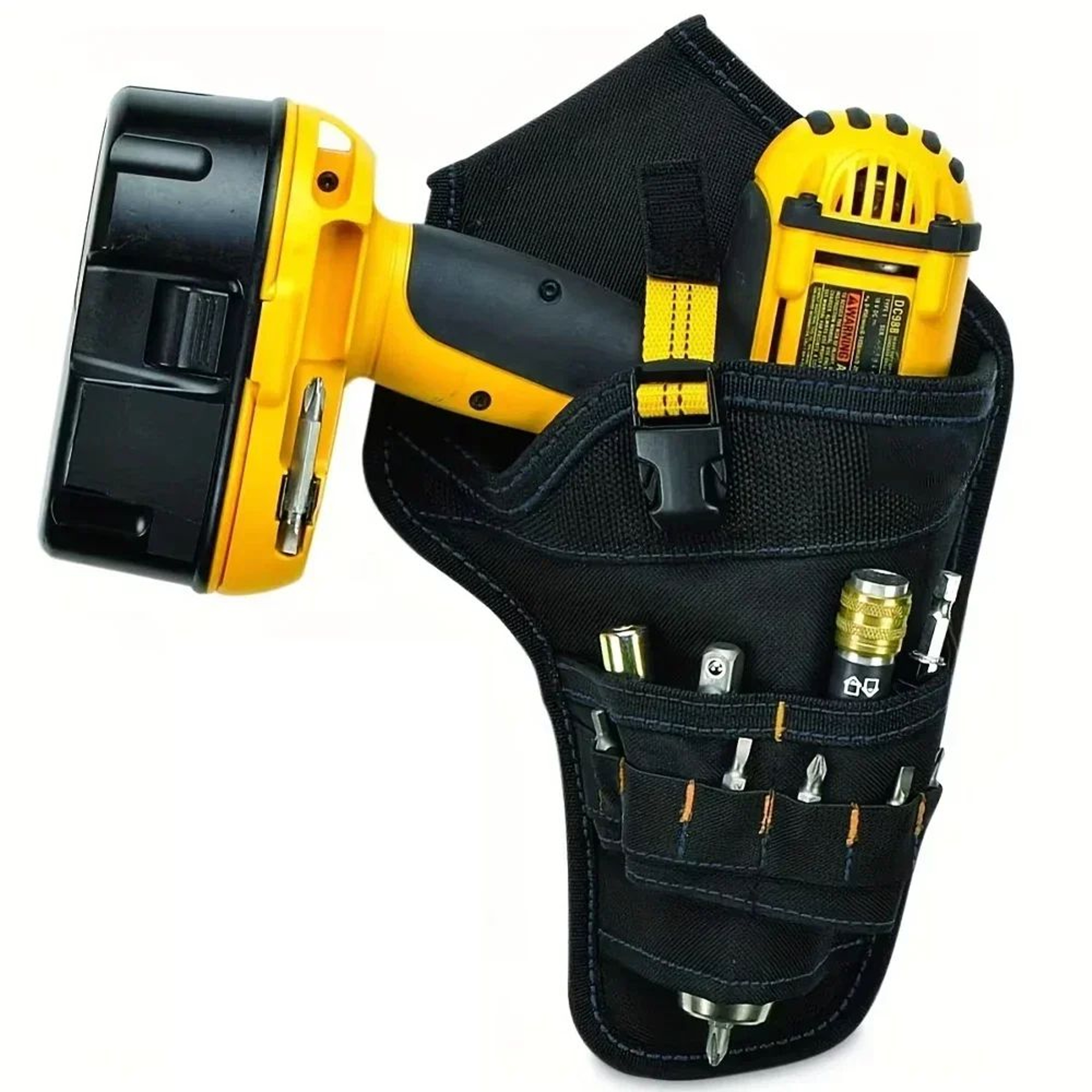 HeavyDuty Power Tool Holster For Cordless Drills With Metal Belt Clip 0