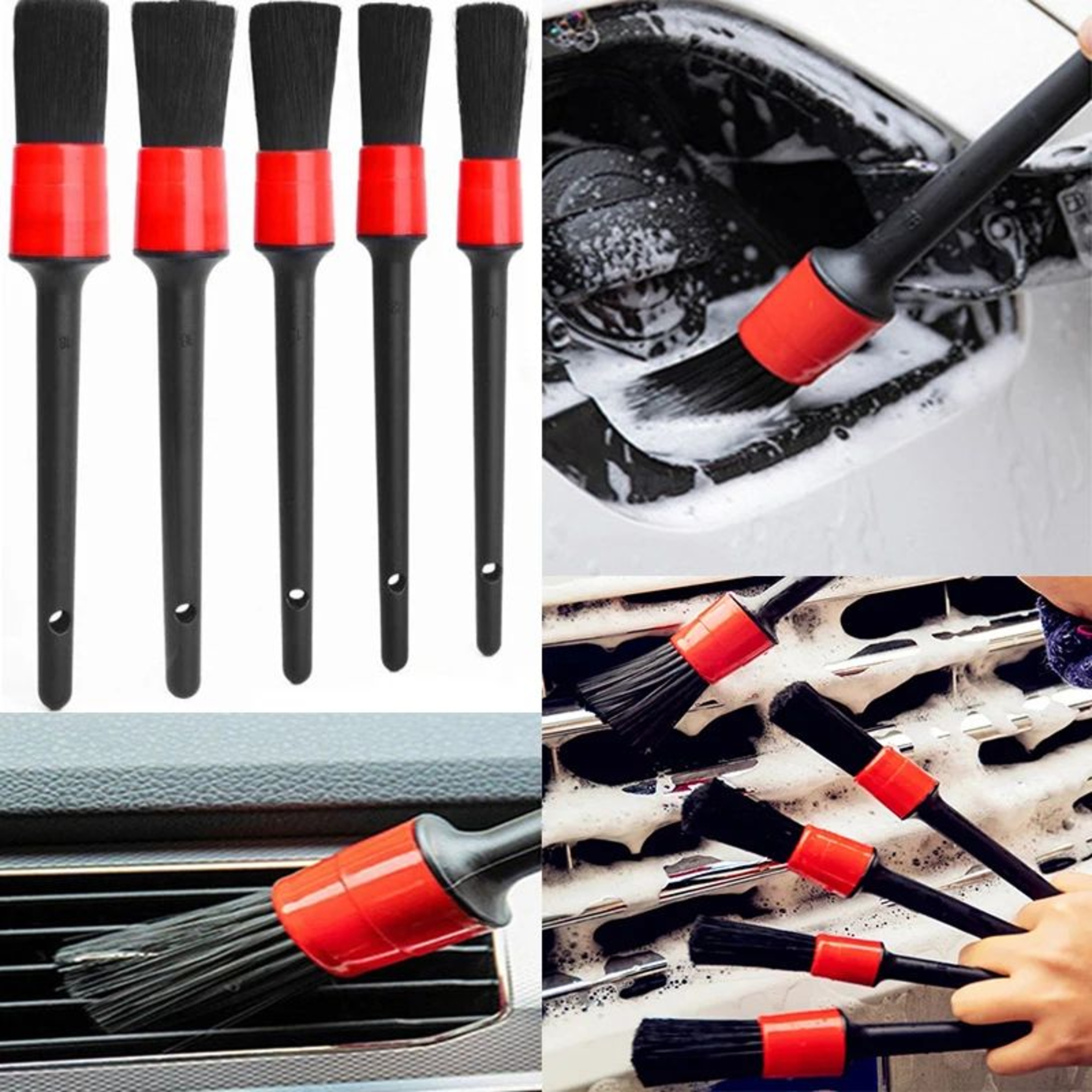 Professional Car Detailing Brush Set For Interior Wheels  Rims 15 PCS 2