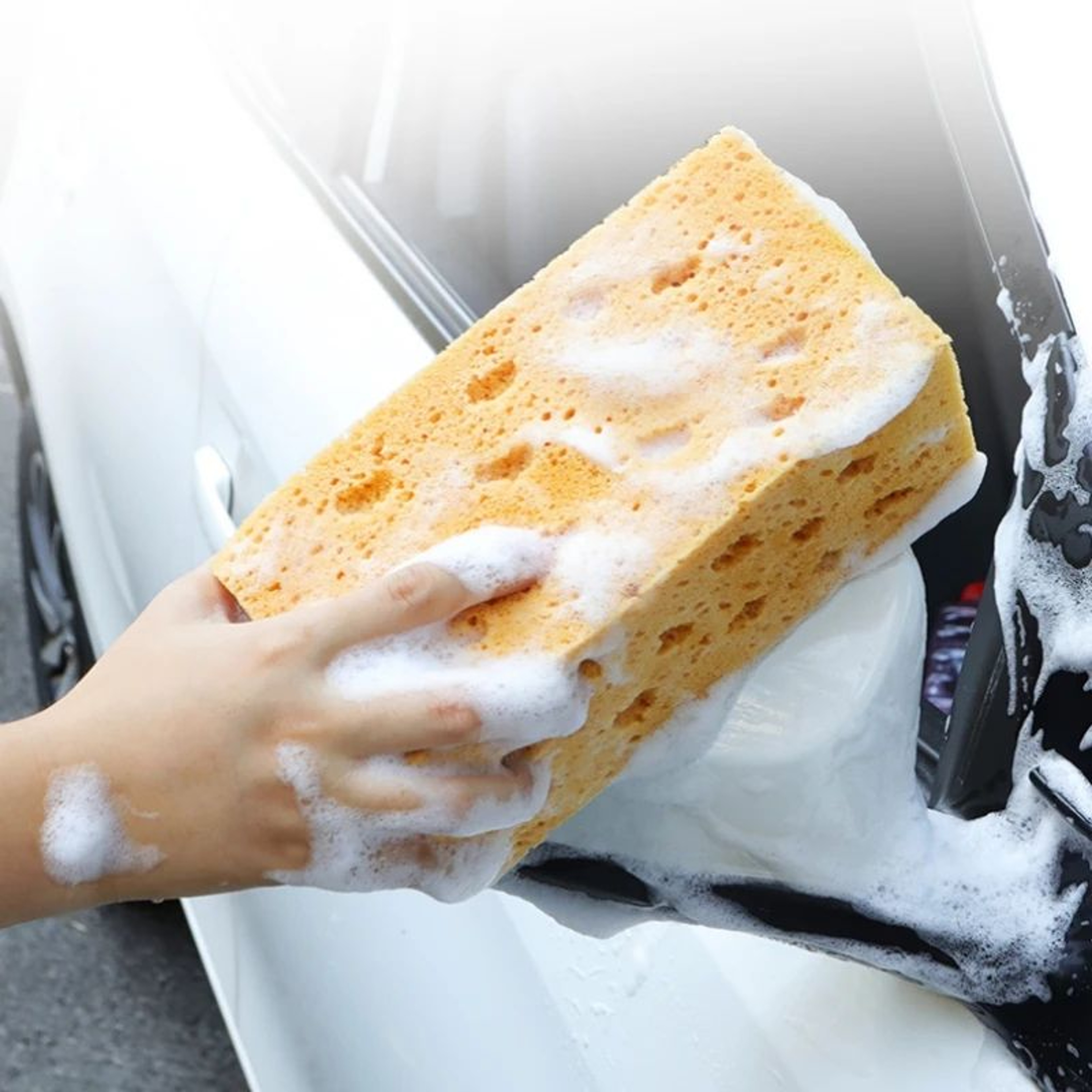 Thick Honeycomb Car Wash Sponge  Super Absorbent Foam Cleaning Block For ScratchFree Shine 1
