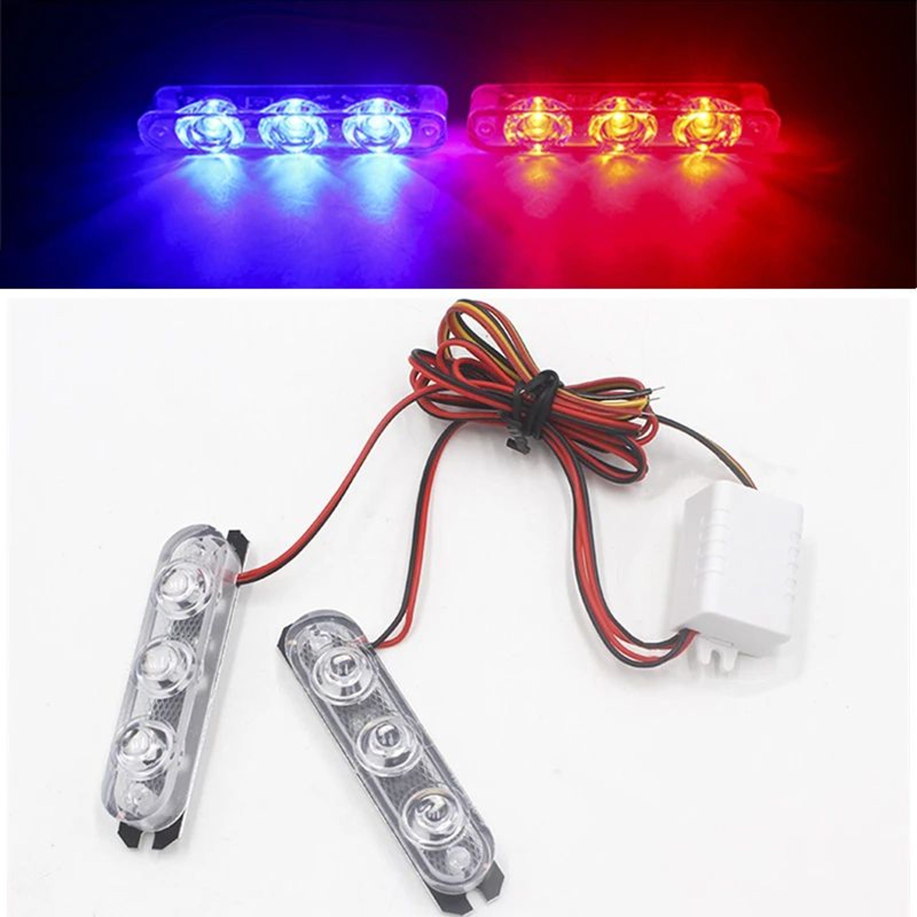 TriGuard LED Strobe Emergency Warning Light For Cars  Motorcycles 1