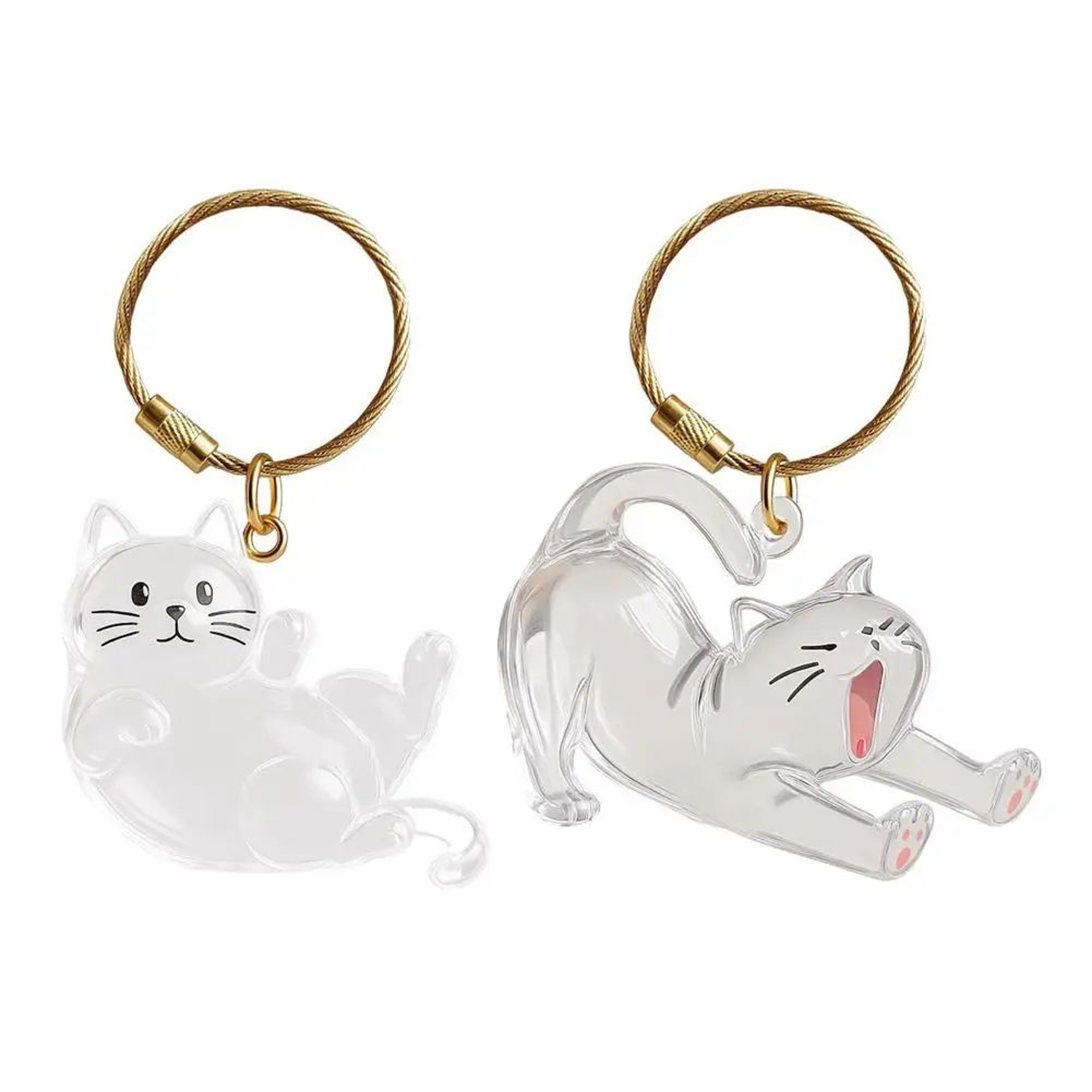 Transparent Pet Hair Keepsake Capsule Keychain  Sentimental Cat  Dog Hair Storage Box 5