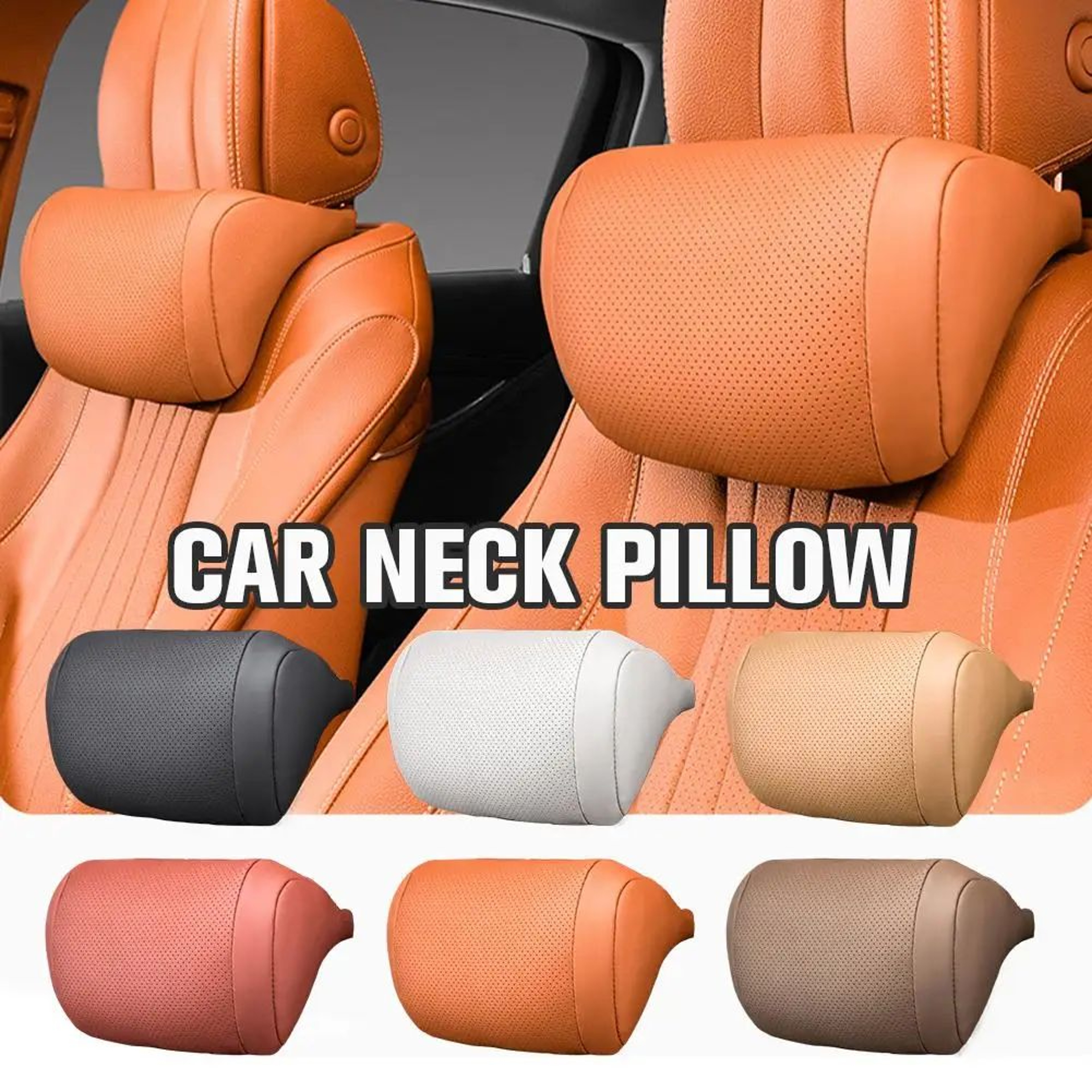 Universal Car Seat Headrest Neck Pillow  Ergonomic Travel Neck Support Cushion 0
