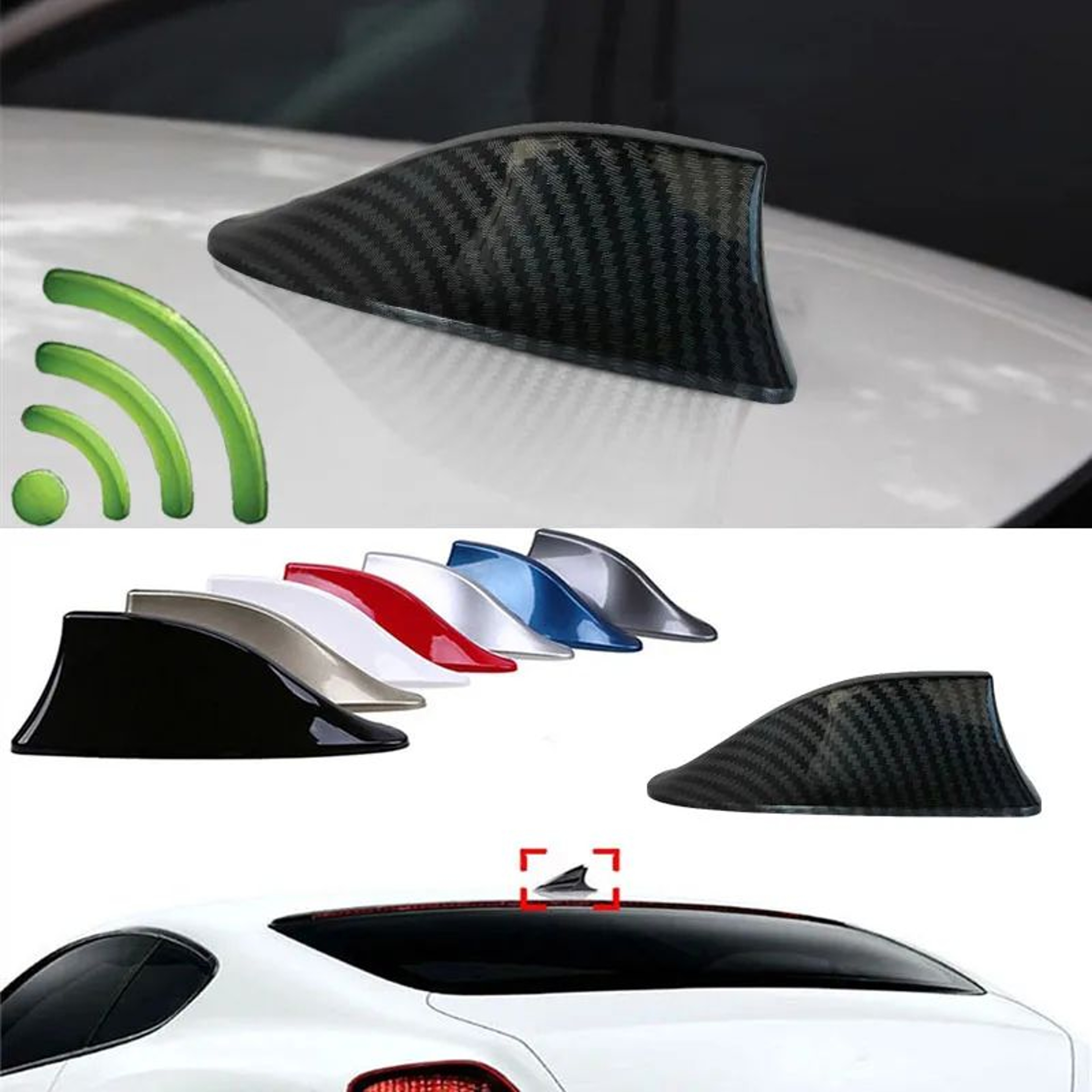 Sleek Shark Fin Antenna Cover  Universal Car Roof Radio Signal Aerial Upgrade 3