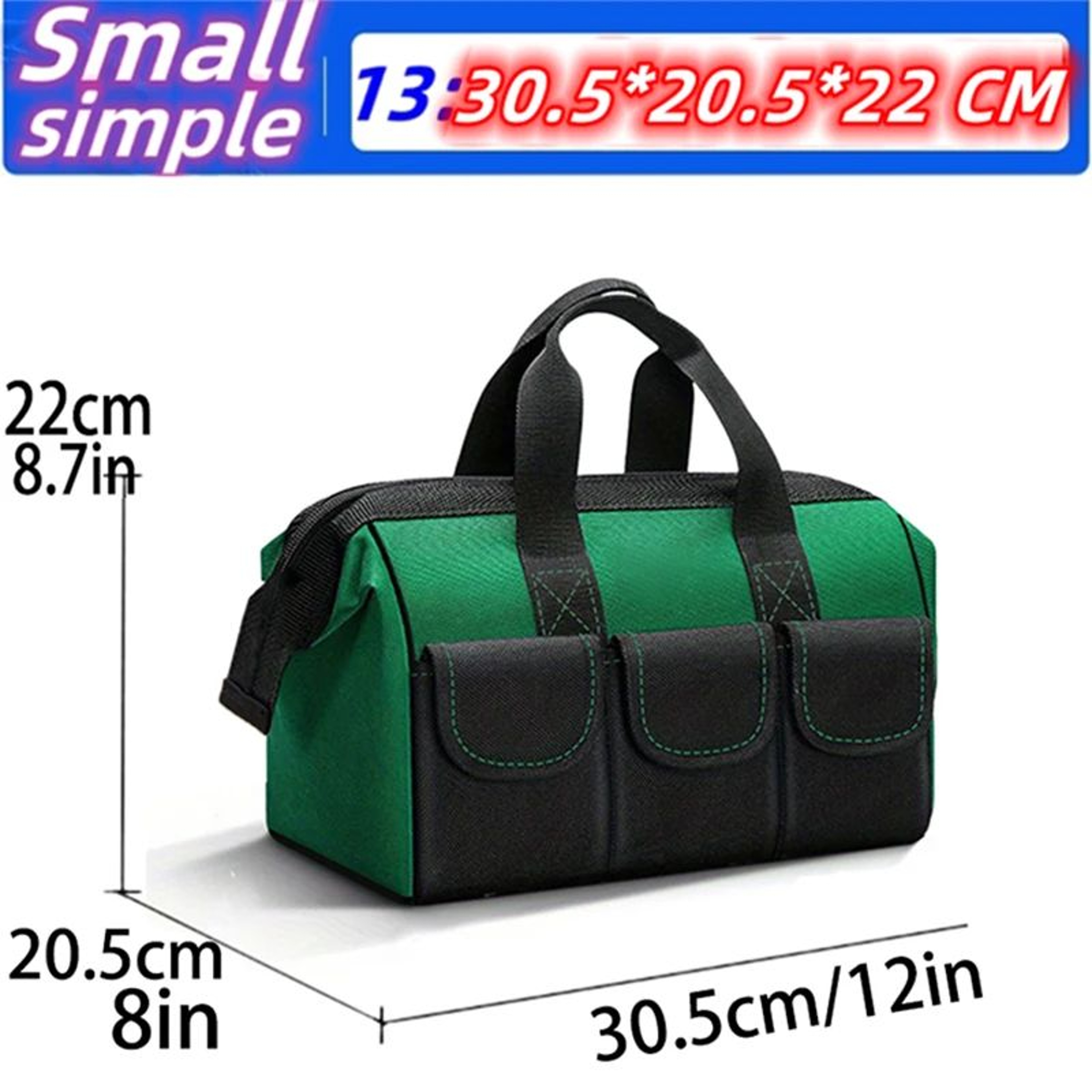 23Inch HeavyDuty Waterproof Tool Bag  Large Capacity Electrician  Tradesman Organizer 16