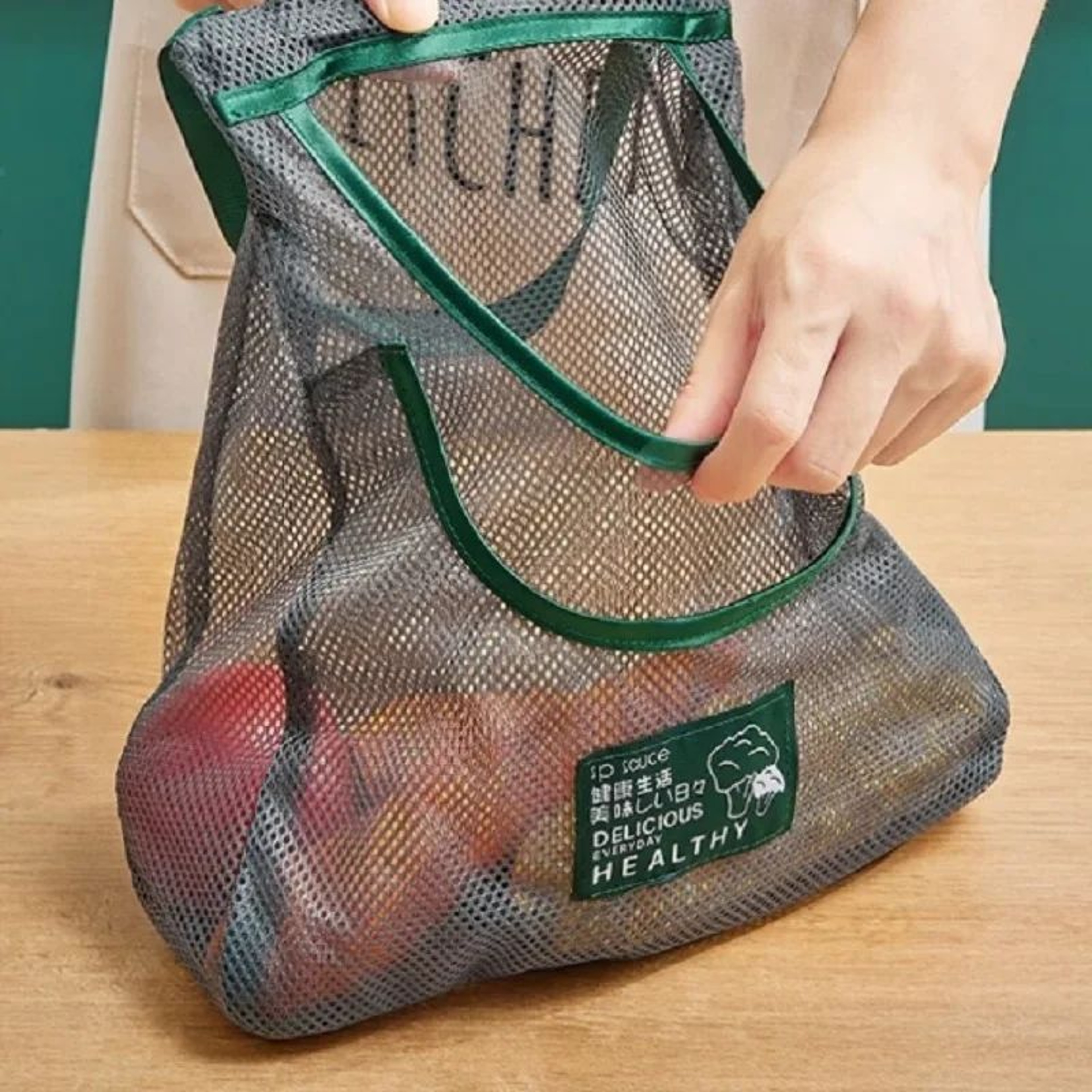 Reusable Hanging Mesh Produce Storage Bags For Fruits  Vegetables 2