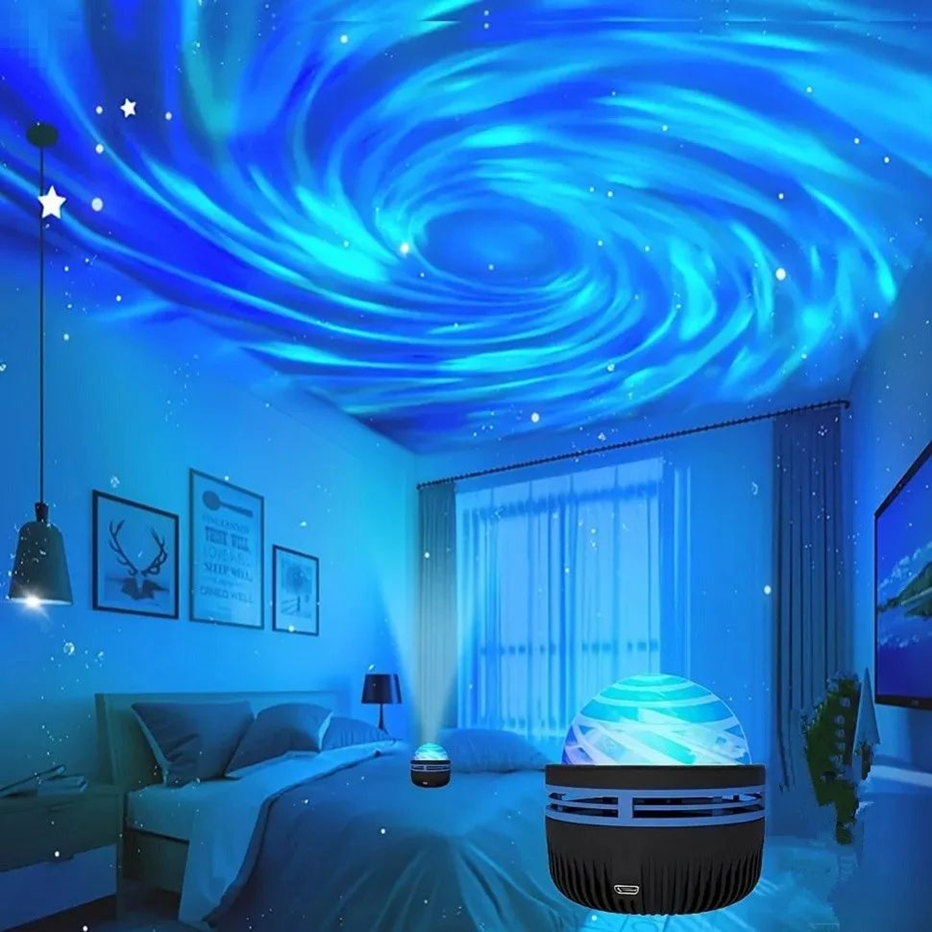 LED Galaxy Projector Night Light For Bedroom  Kids Room 0