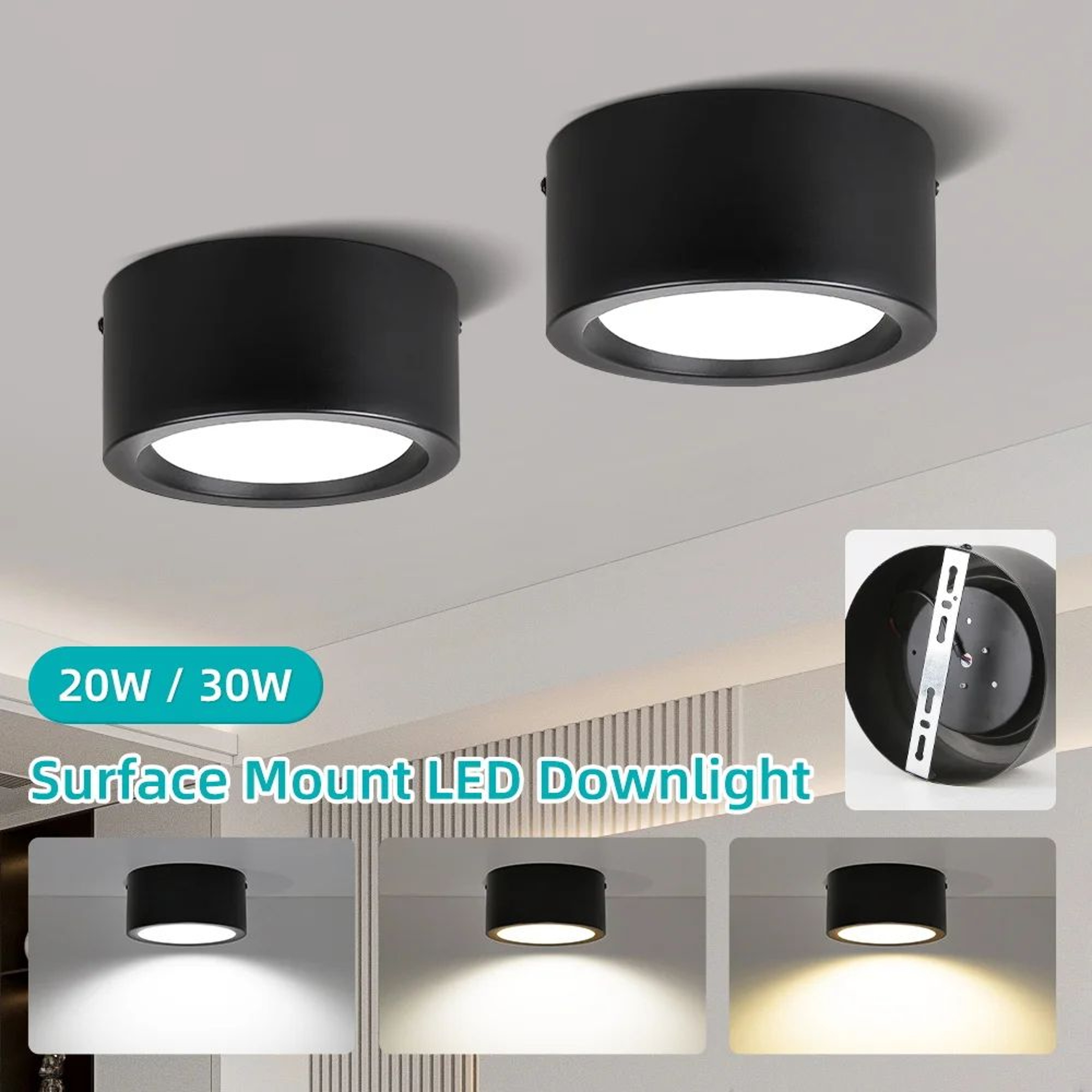 UltraThin Modern LED Ceiling Light  Flush Mount Panel For Living  Bedroom 5