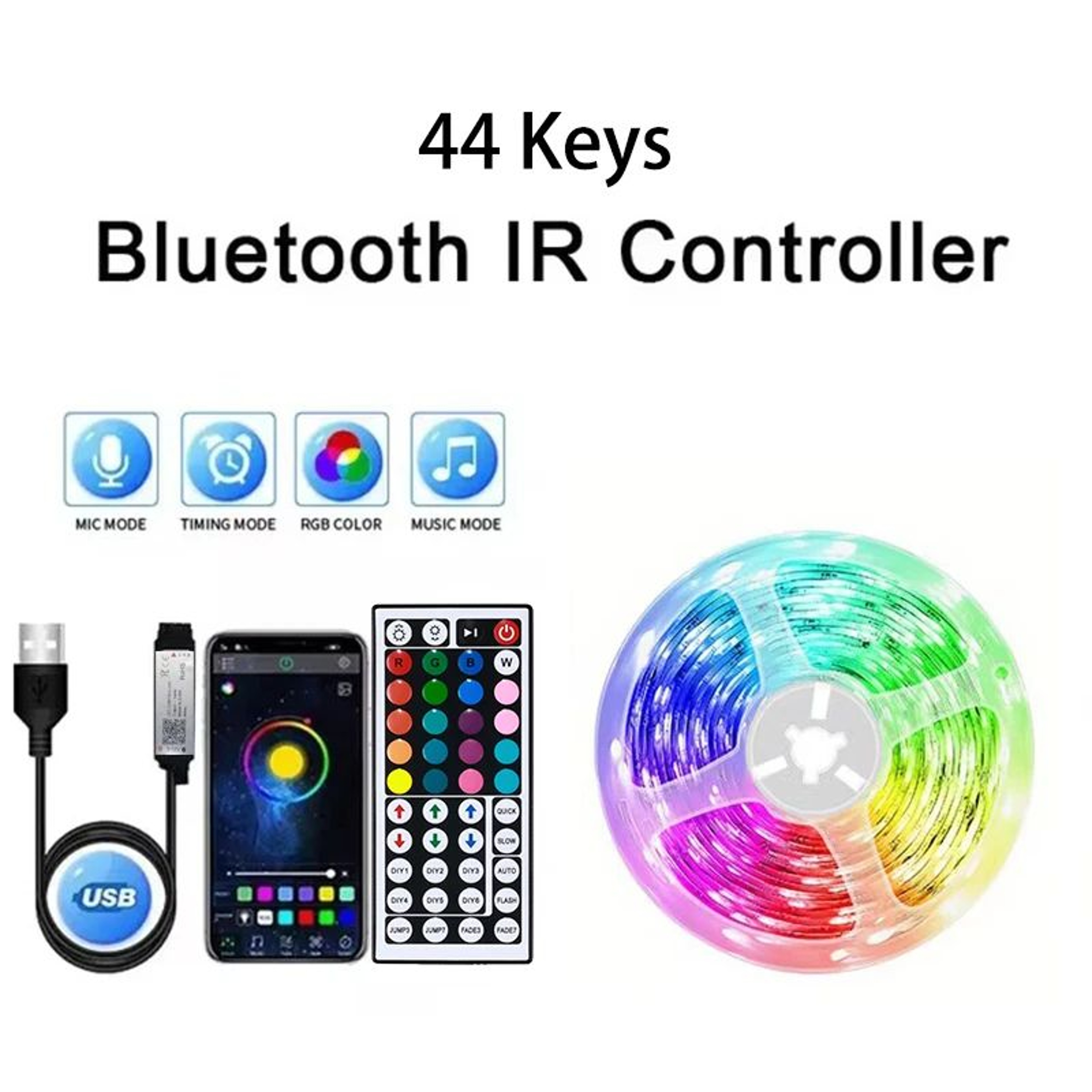 Smart RGB USB LED Strip Lights With WiFi App Control Tuya Alexa  Google Compatible 9