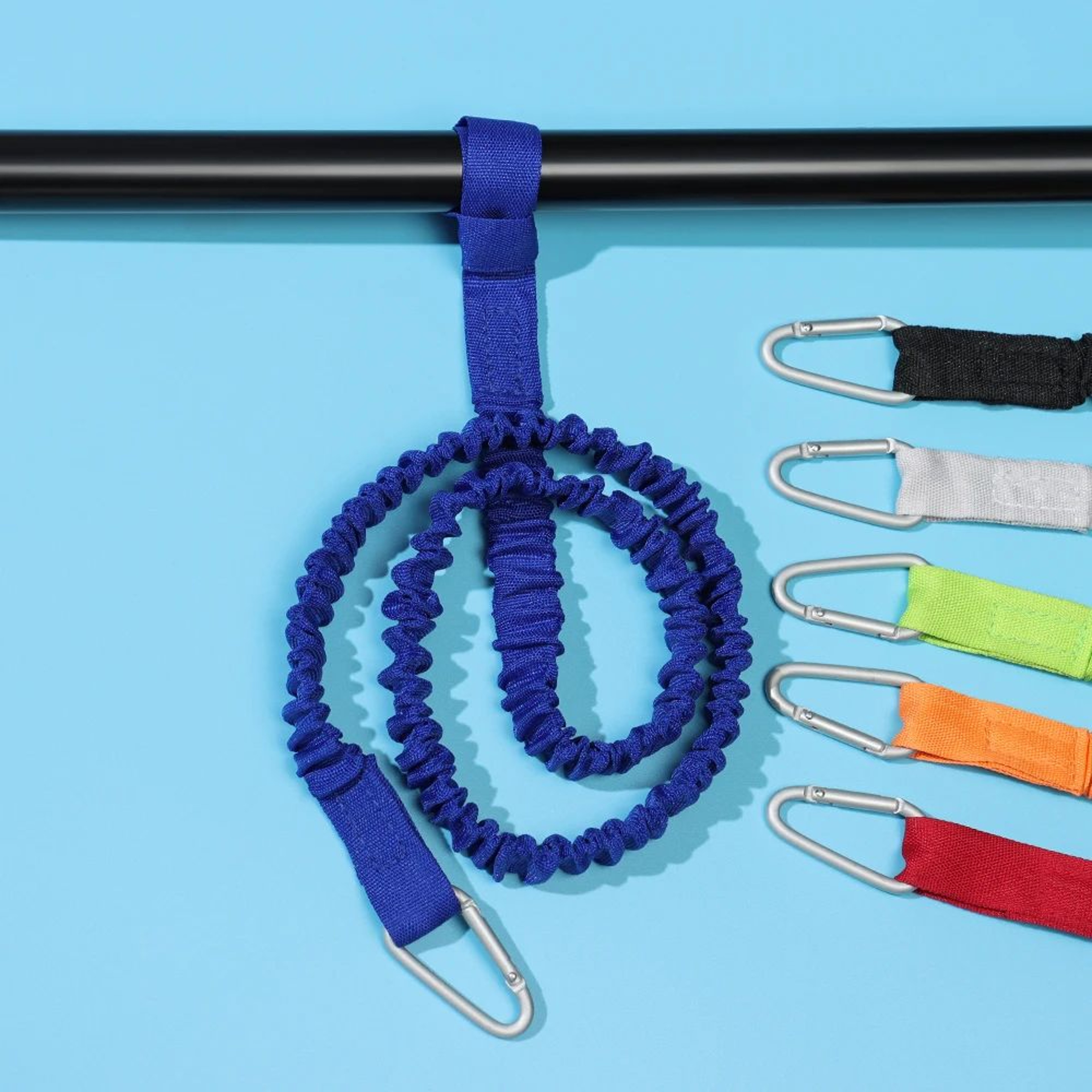 Coiled Kayak Paddle Leash With Carabiner  Adjustable Safety Tether For Paddles  Rods 4