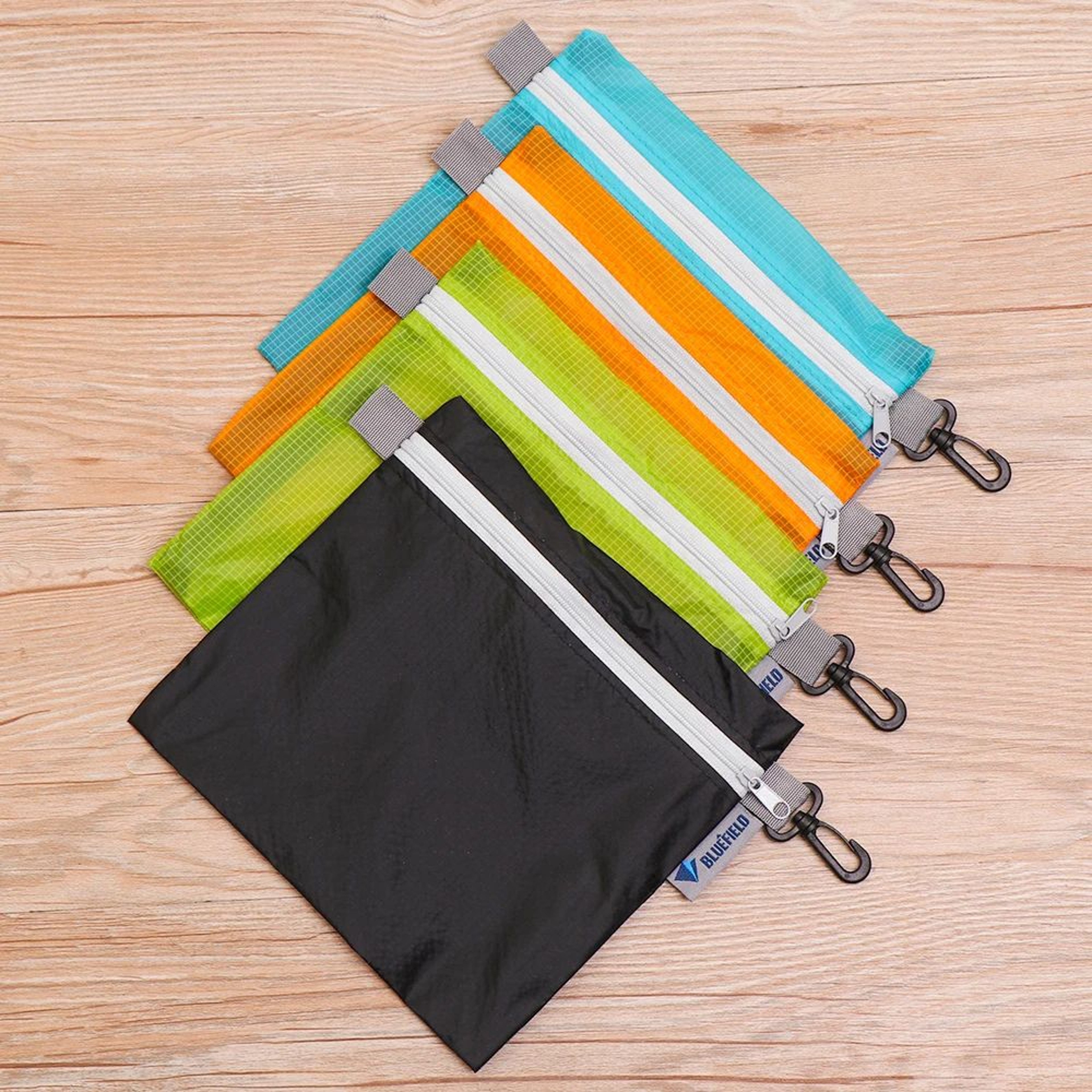 Ultralight Waterproof Nylon Zipper Pouch With Hook  Outdoor Camping  Hiking Organizer Bag 1