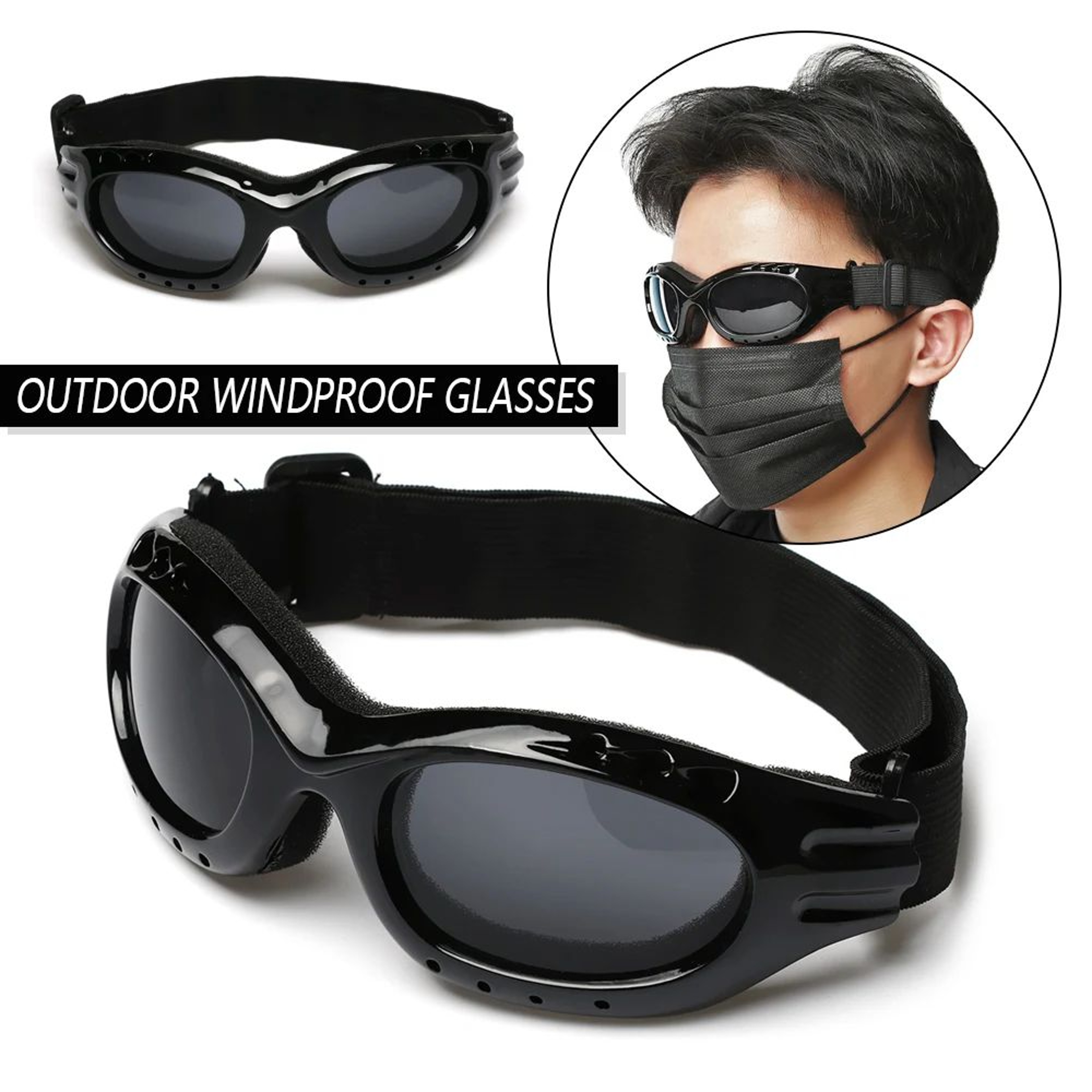 UV400 Windproof AntiFog Cycling  Ski Goggles For Men And Women 0