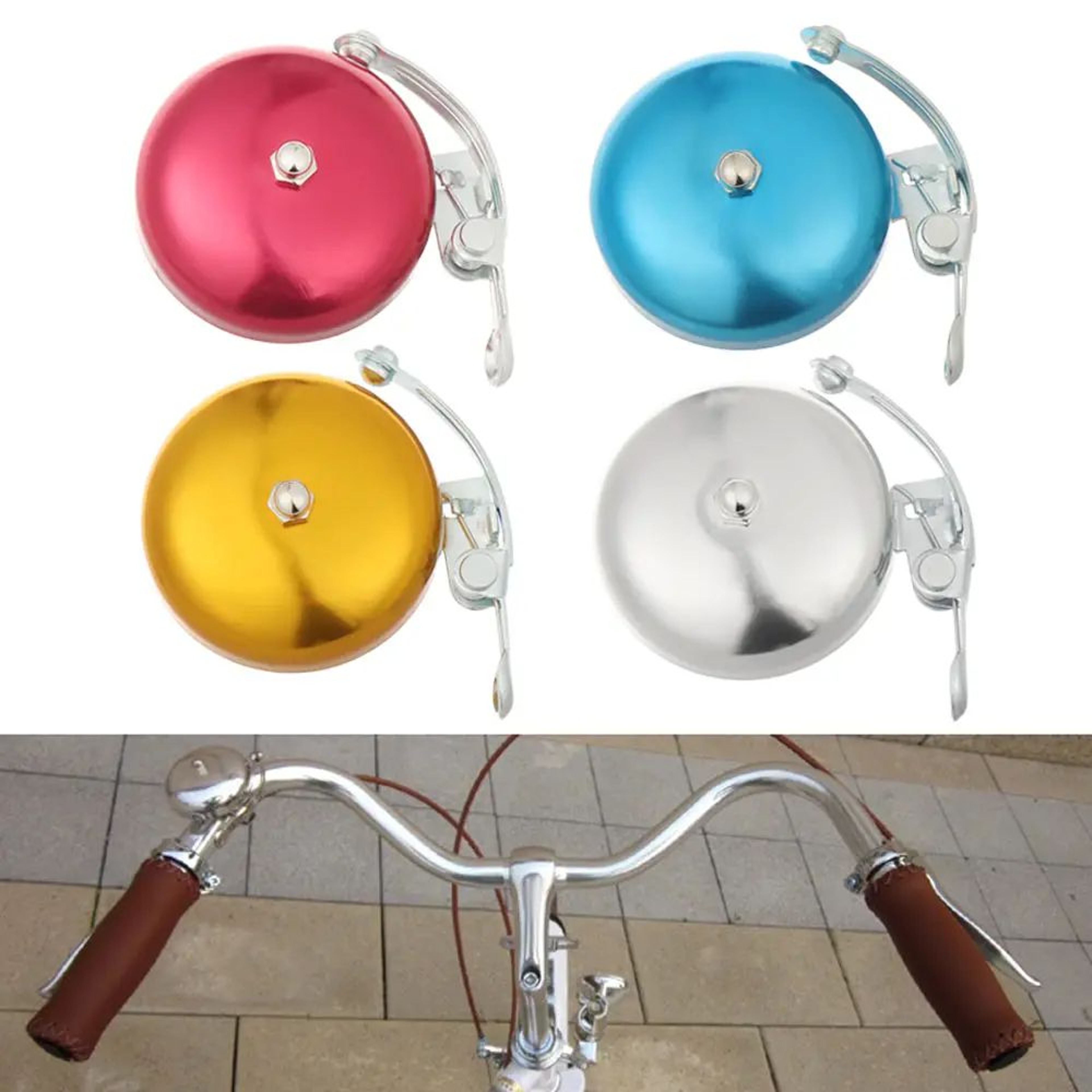 Retro Aluminum Alloy Bike Bell  Loud Universal Handlebar Bell For Mountain  City Bikes 0