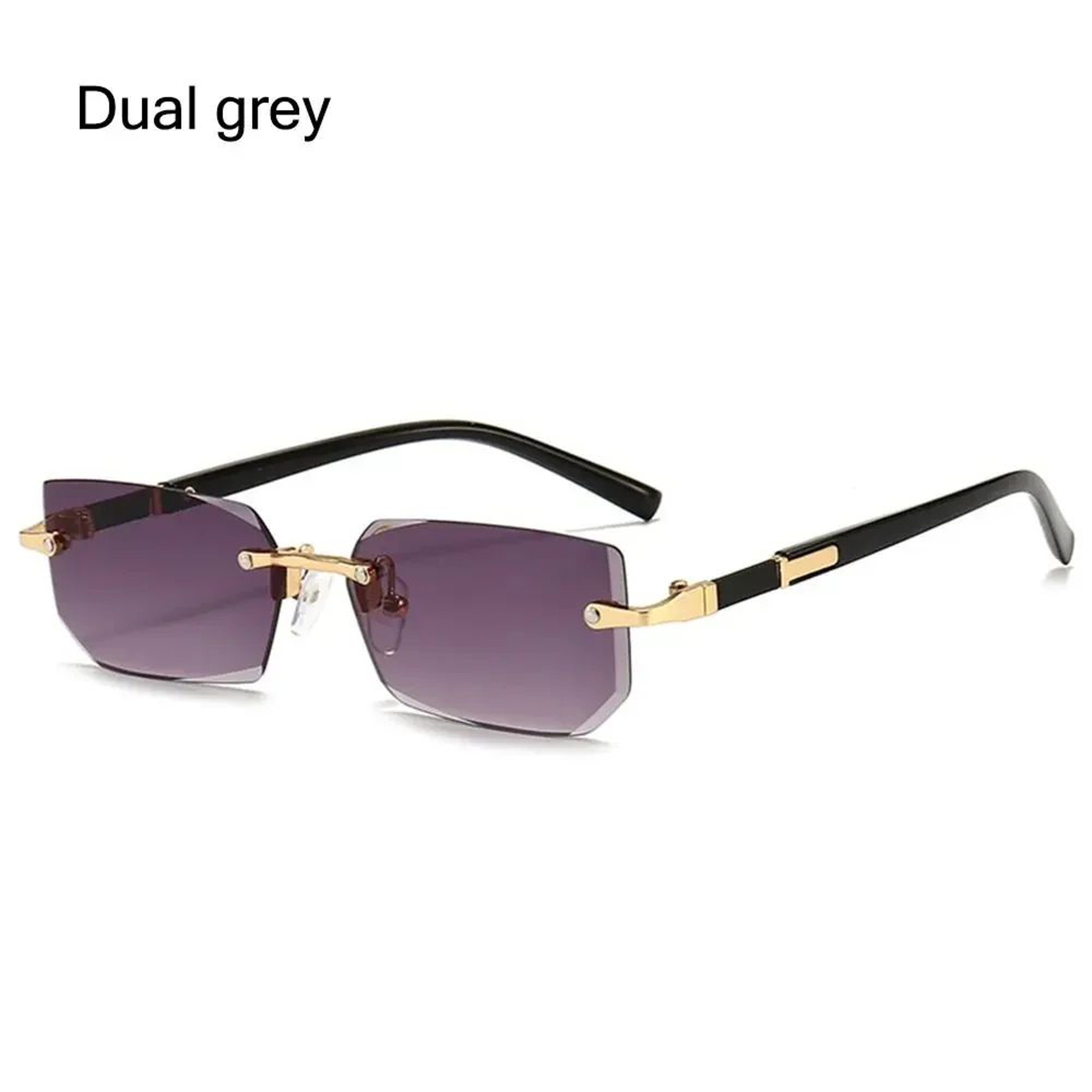 Y2K Rimless Rectangle UV400 Sunglasses  Lightweight Frameless Retro Shades For Women  Men 11