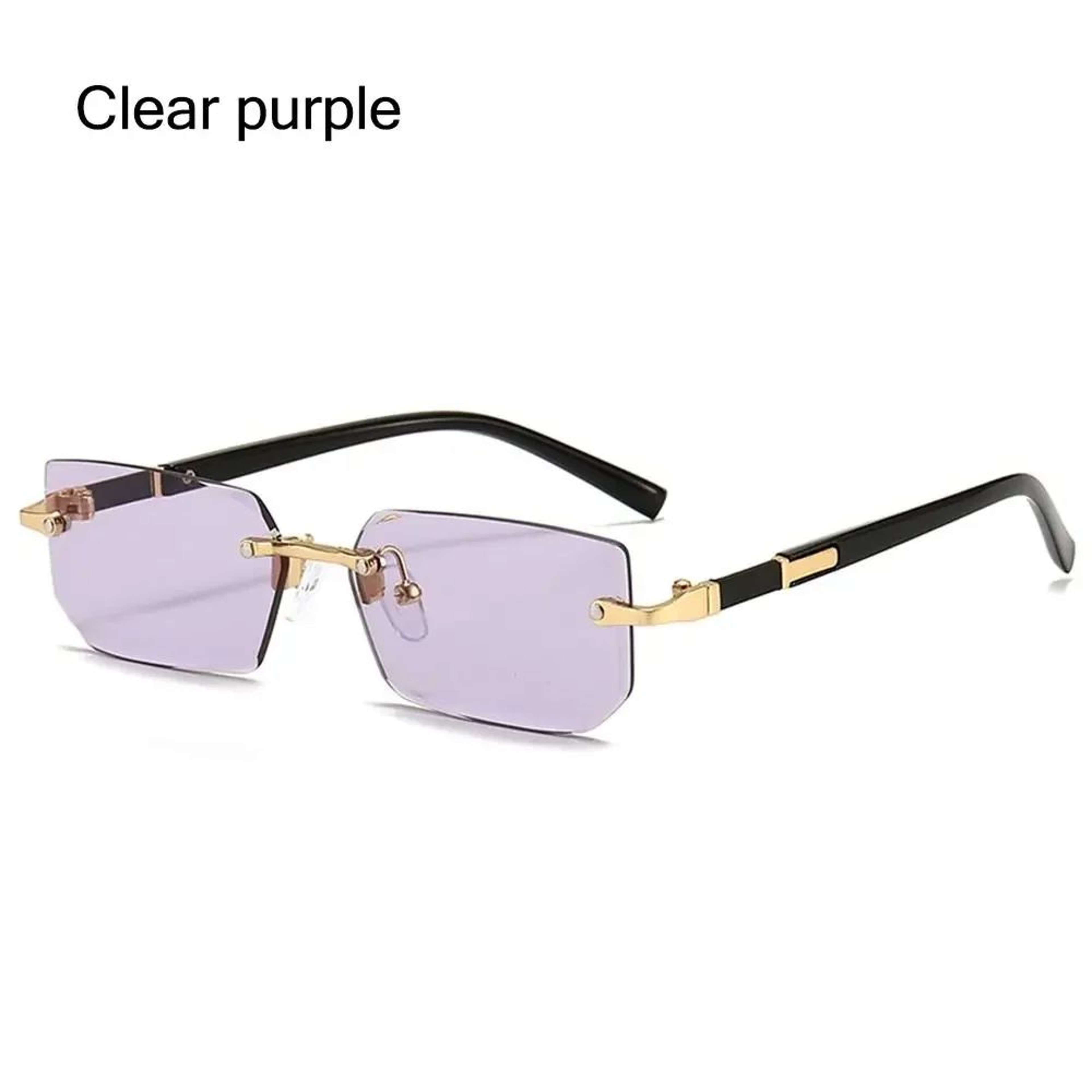 Y2K Rimless Rectangle UV400 Sunglasses  Lightweight Frameless Retro Shades For Women  Men 12