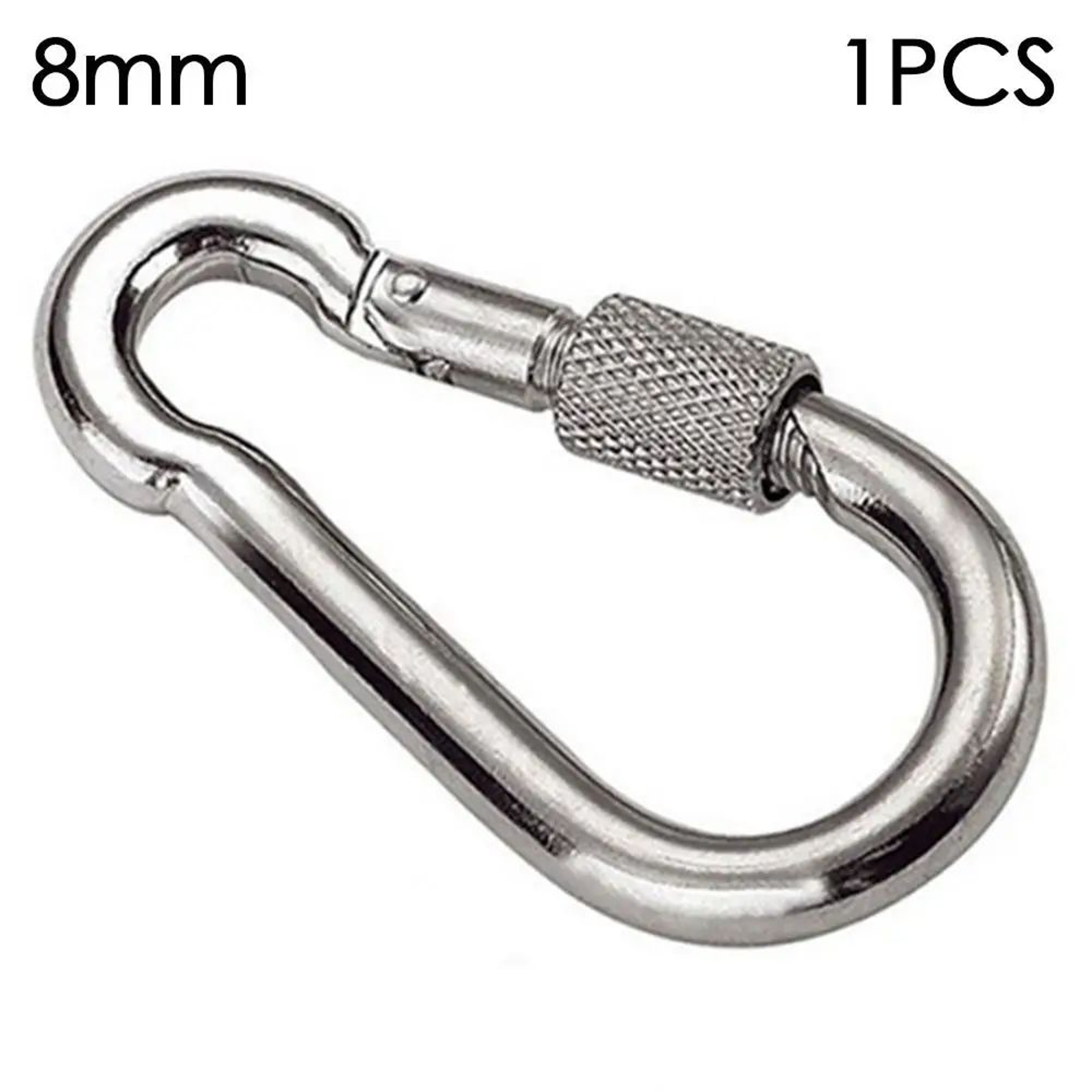 Stainless Steel Quick Link Screw Lock Carabiner M4M12  Spring Snap Hook For Camping Travel  Rigging 10