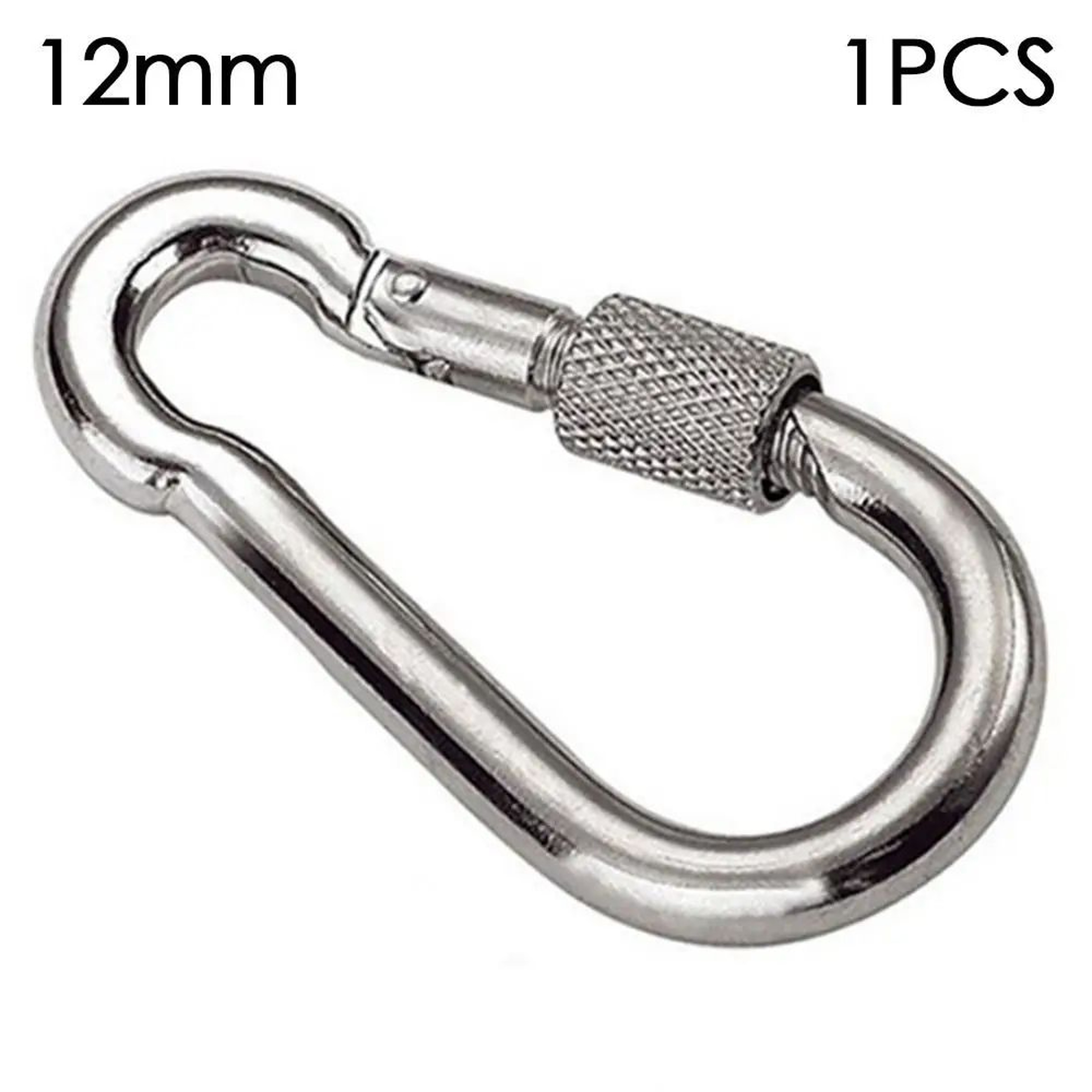 Stainless Steel Quick Link Screw Lock Carabiner M4M12  Spring Snap Hook For Camping Travel  Rigging 13