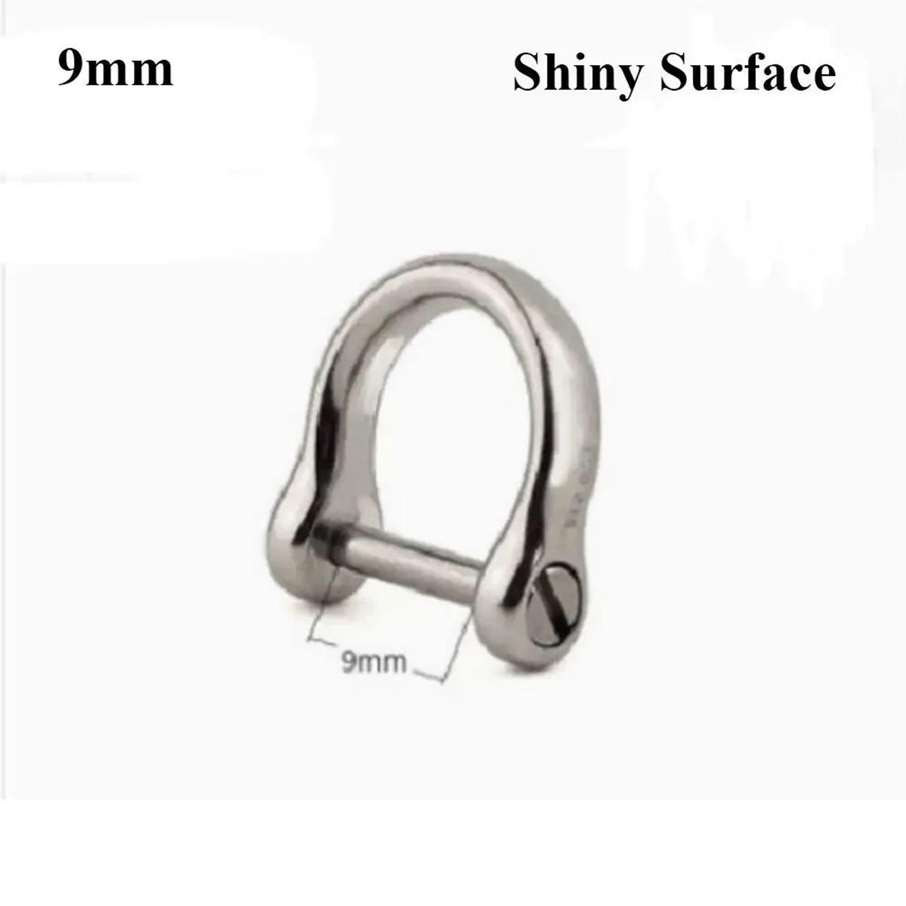 Solid Stainless Steel Carabiner Shackle With Screw Lock  D Bow Keychain Connector Clip 921mm 1