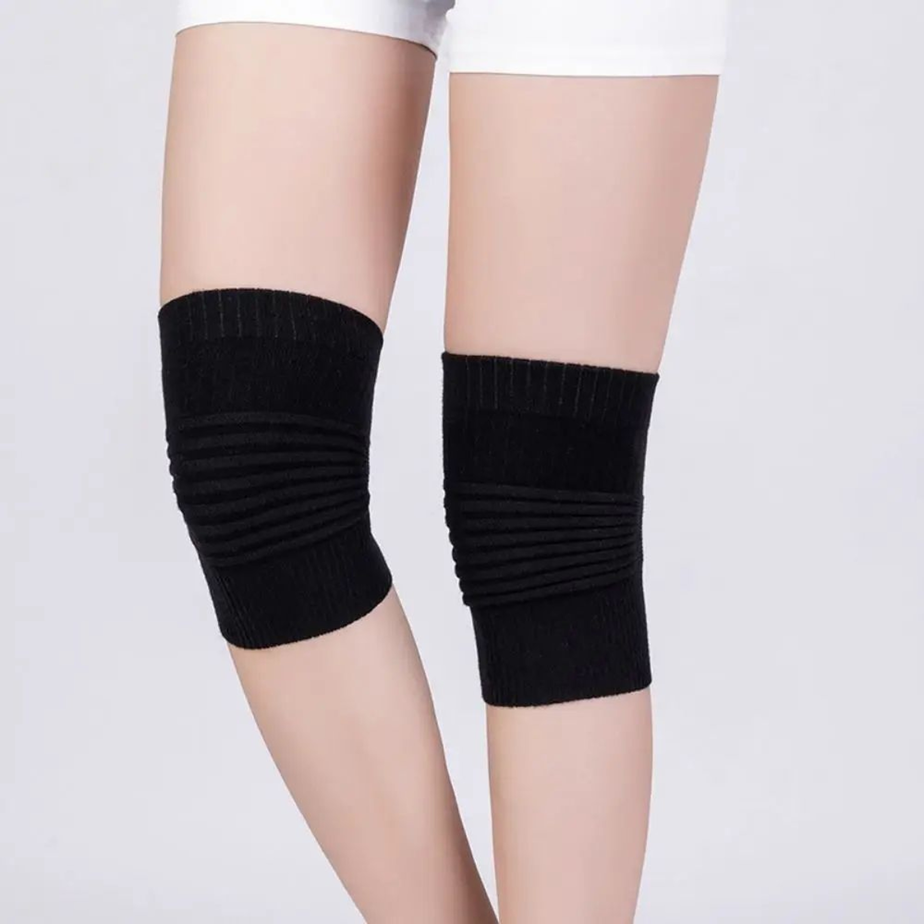 Cotton Stripe Knee Compression Sleeve  Breathable Sports Knee Support Brace Unisex 3