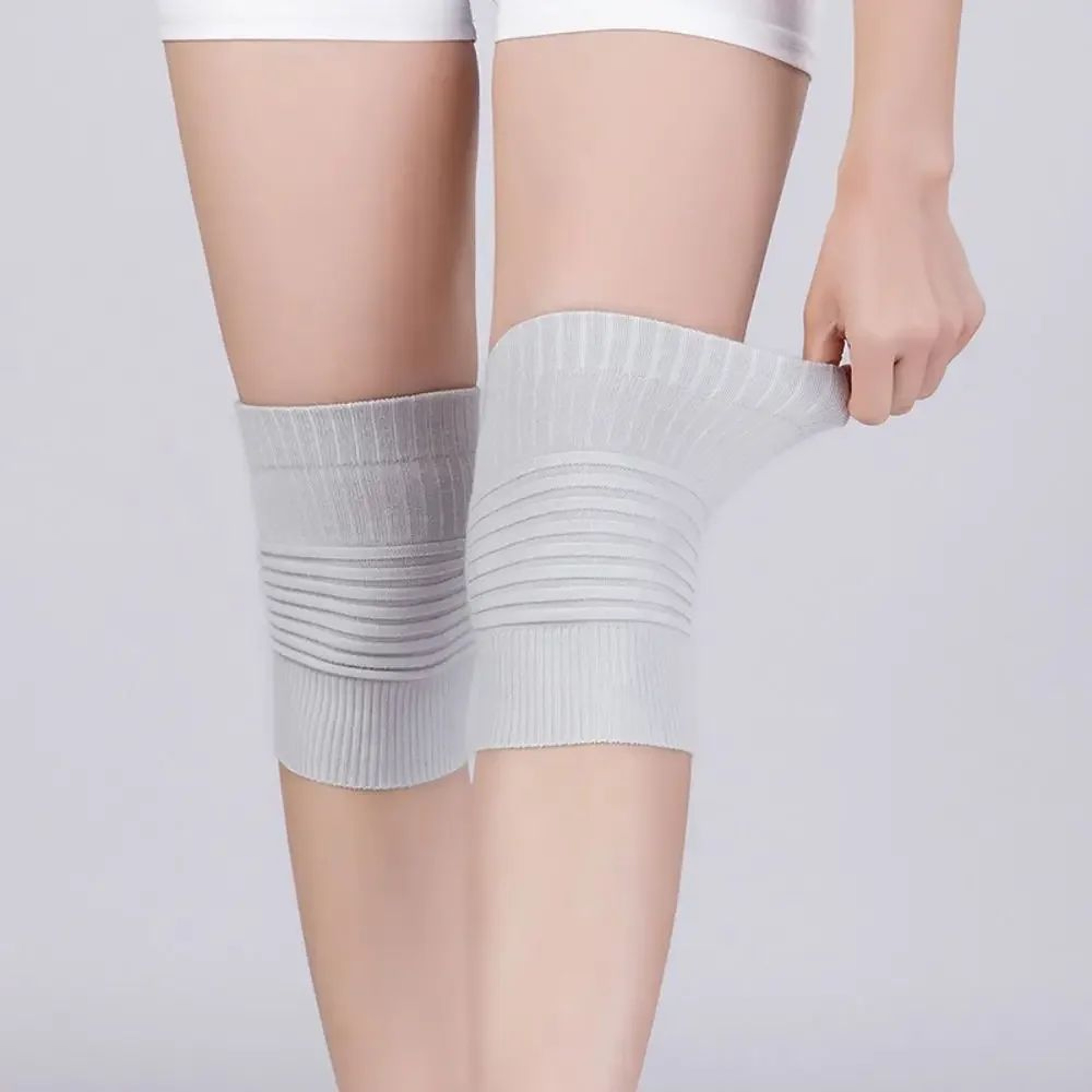 Cotton Stripe Knee Compression Sleeve  Breathable Sports Knee Support Brace Unisex 6