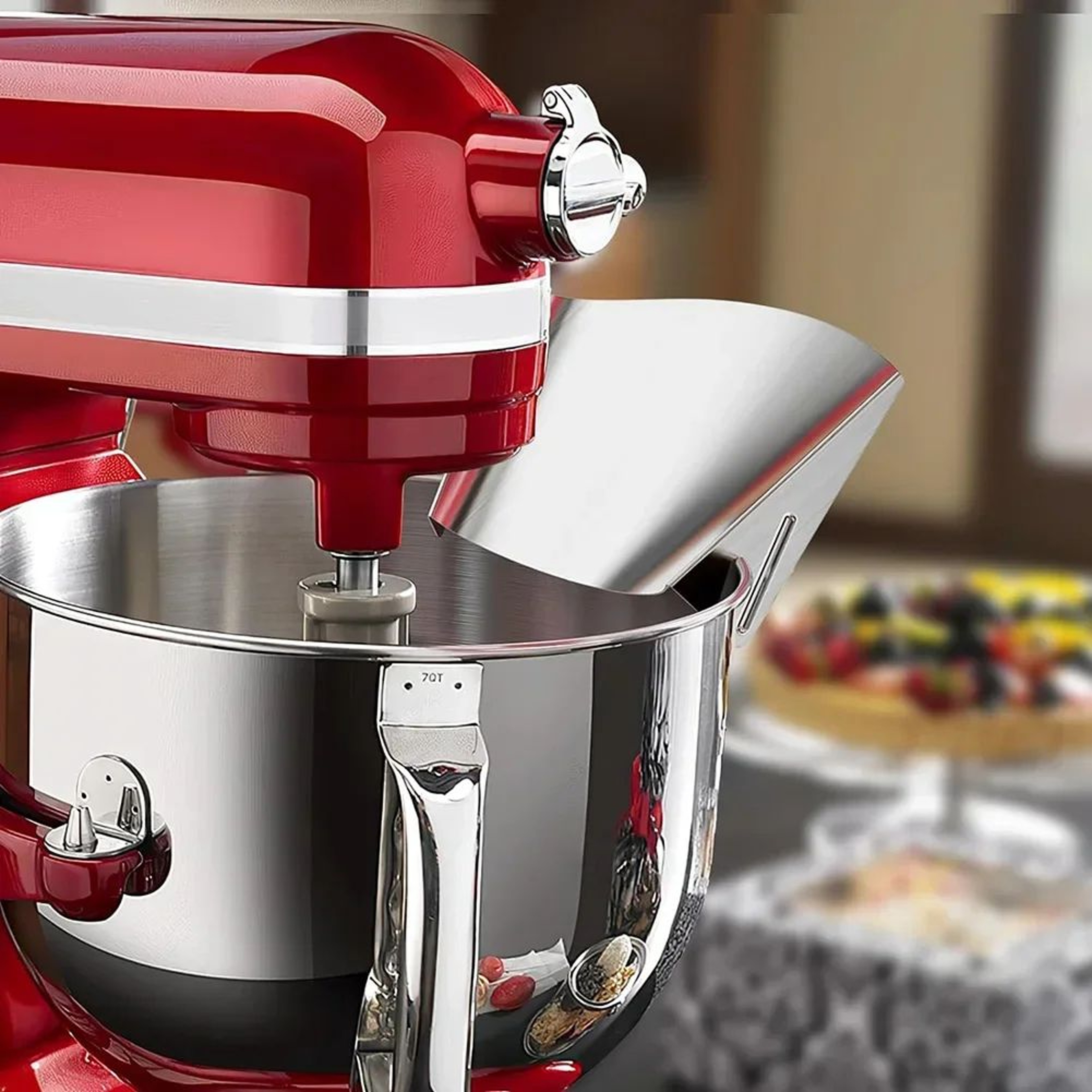 Lifesparking Stainless Steel KitchenAid Pour Shield  Universal Mixer Splash Guard With Pour Spout 3