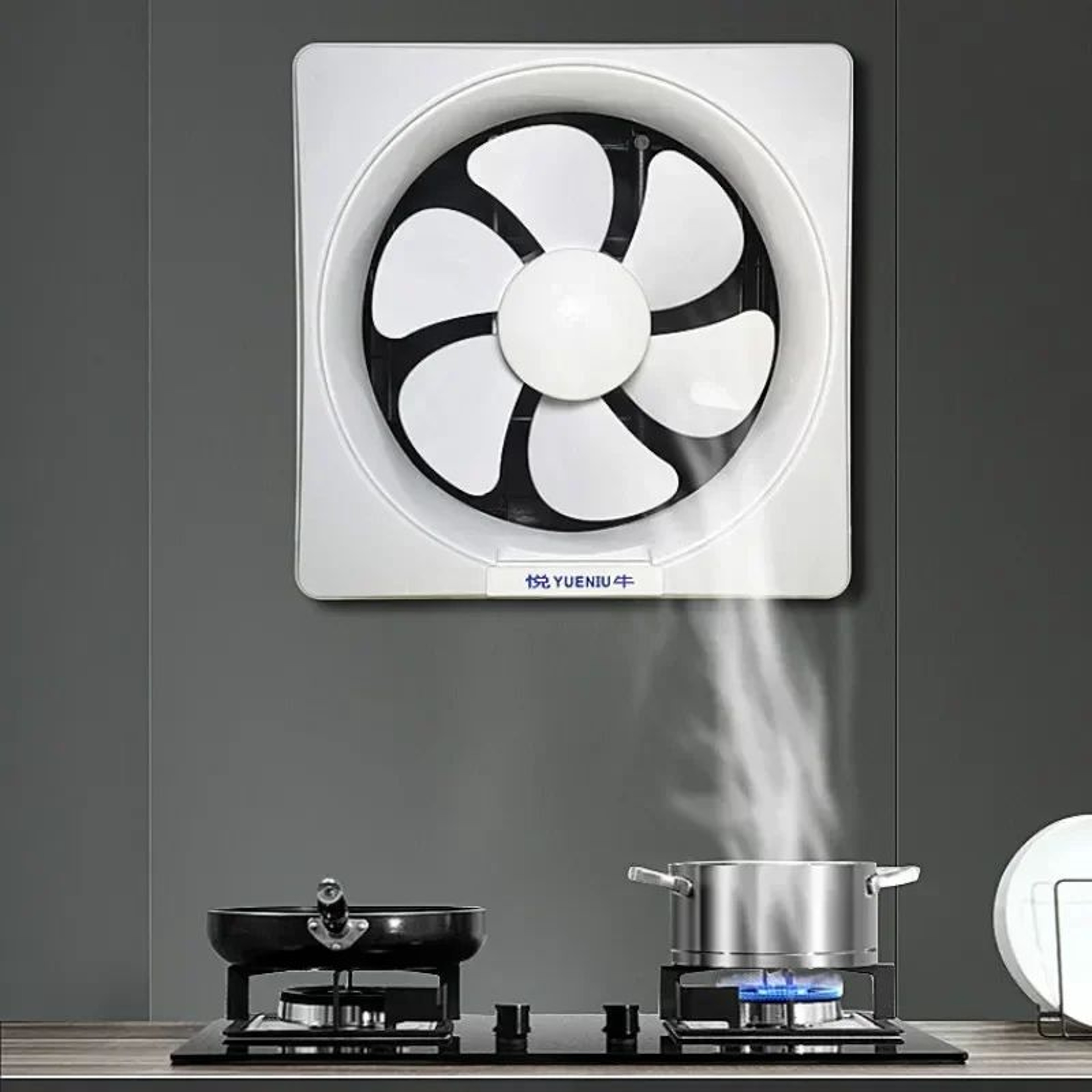 PowerQuiet WallMounted Silent Exhaust Fan 6810 Inch For Bathroom Kitchen  Window Ventilation 0