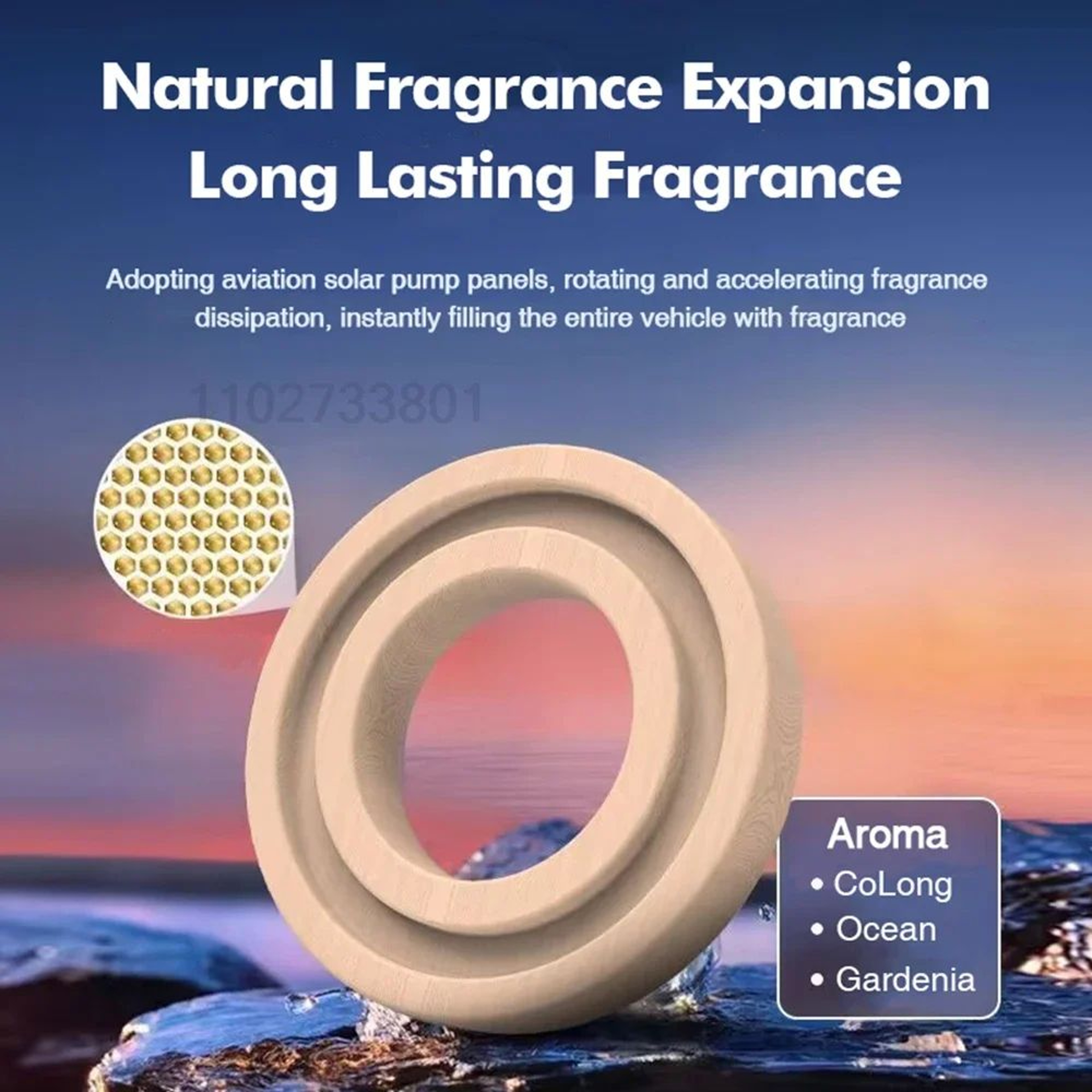 Interstellar Solar Rotating Car Air Freshener Diffuser  Luxury Dashboard Aromatherapy 2