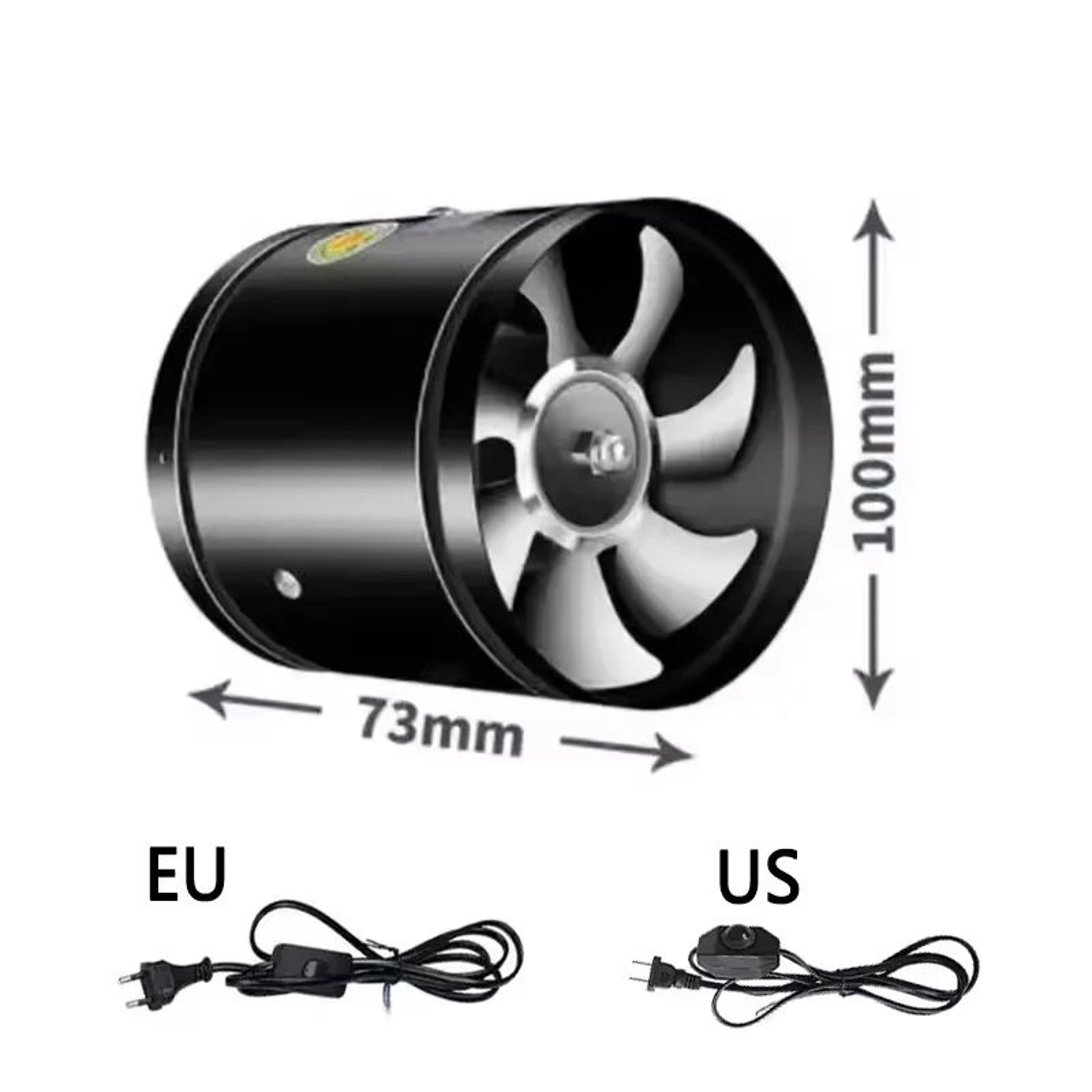 220V Metal Inline Duct Exhaust Fan 46 Inch  Quiet Bathroom Ventilation Fan For Moisture  Odor Remov 6