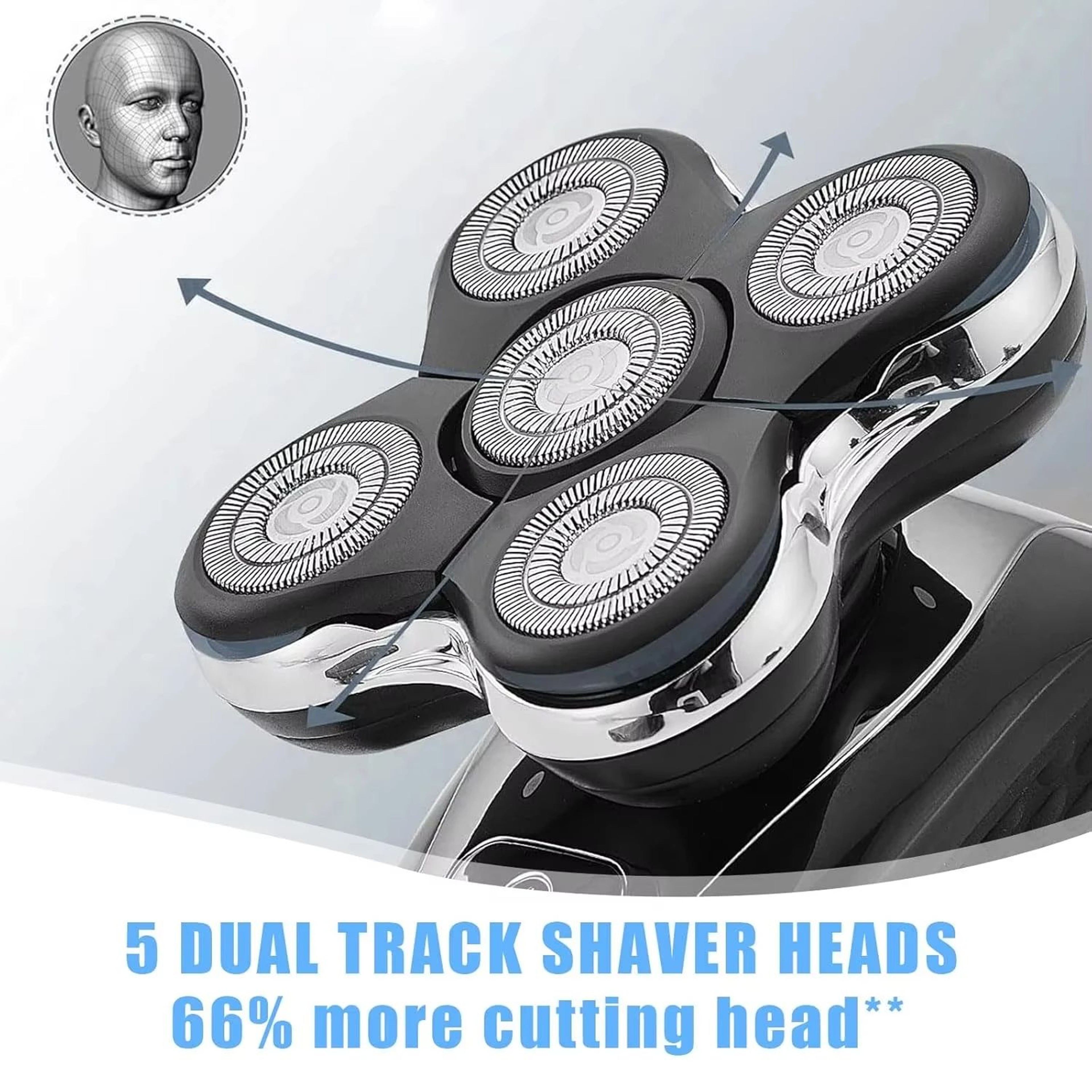 Remington Balder Pro Replacement Head For XR7000XR1500XR1501  Sharp 5 DualTrack Rotary Shaver Head  3