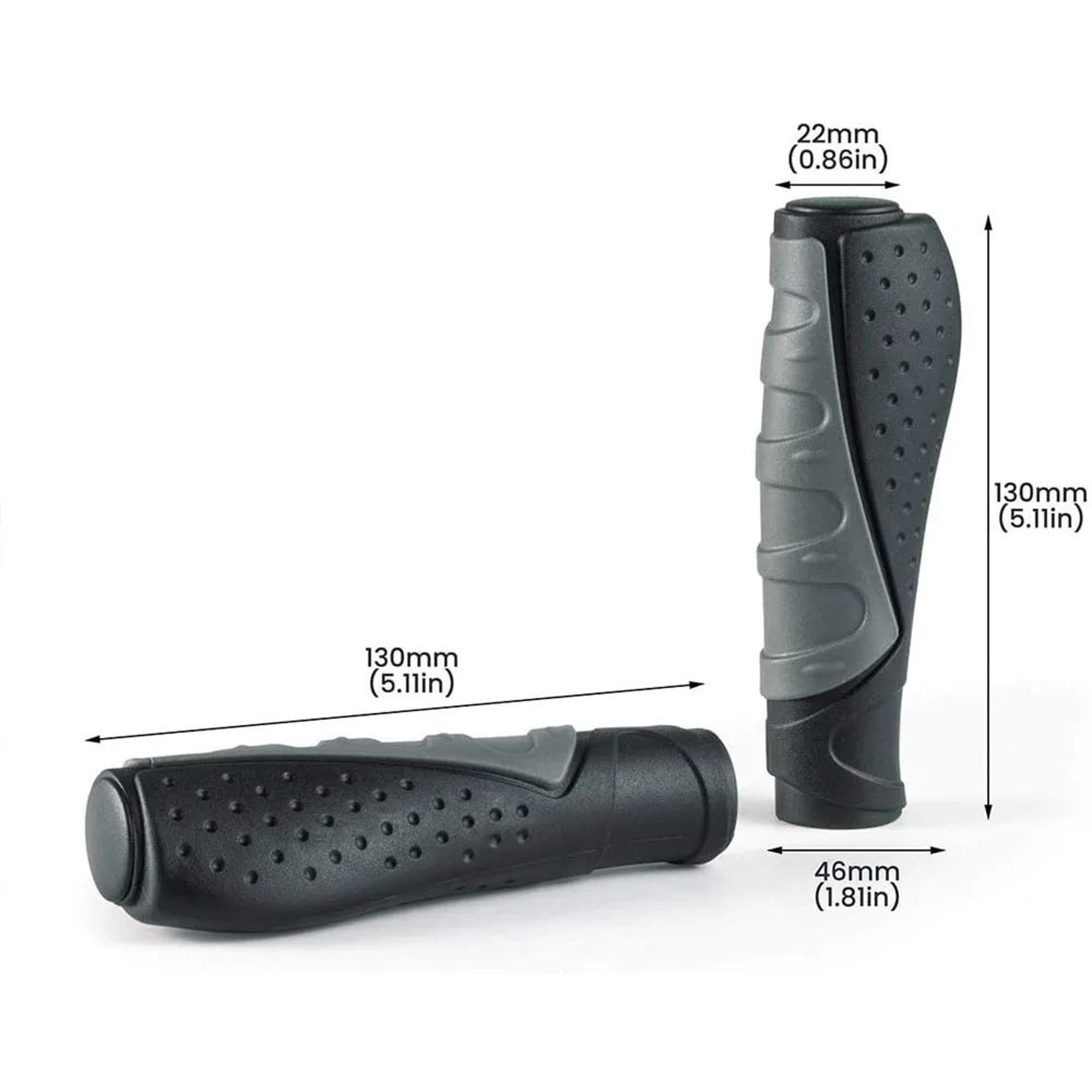 Ergonomic AntiSlip Rubber Mountain Bike Grips  ShortLong MTB Handle Grips For Comfort  Control 5