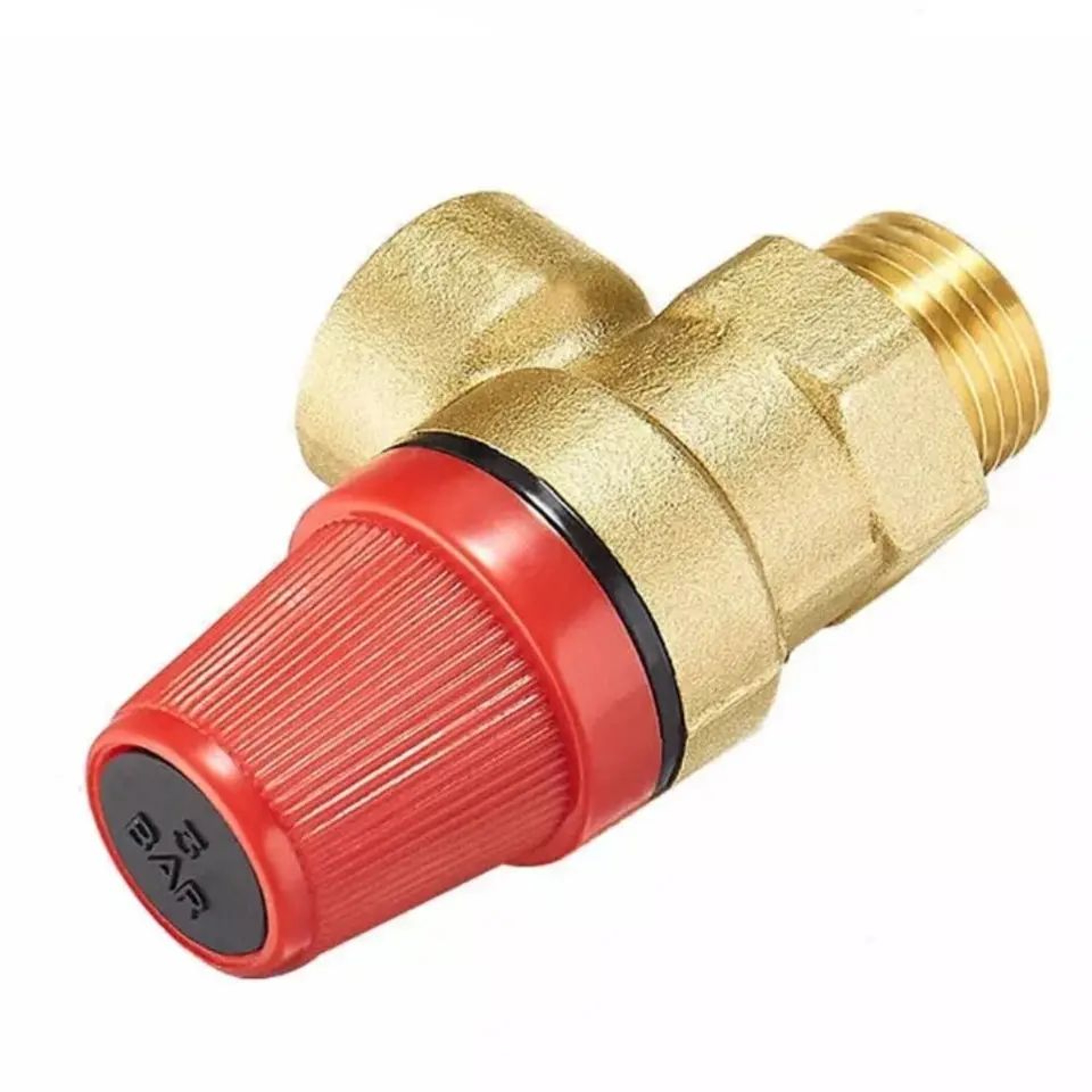 Brass Automatic Boiler Safety Valve With Pressure Gauge  WallMounted Water Heater Drain  Relief Val 2