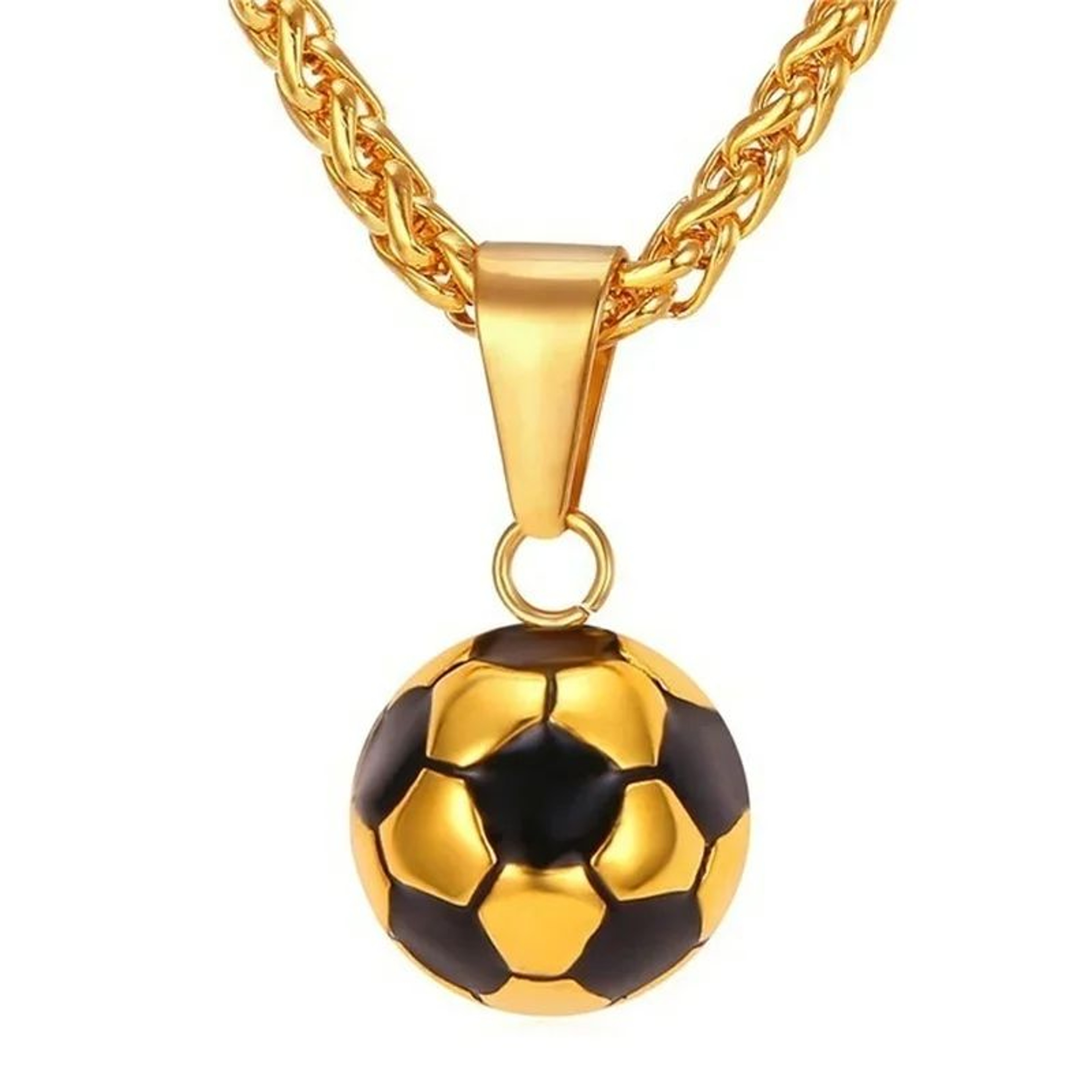 Stainless Steel Football Necklace For Men  Sports Pendant Necklace Gift For Football Fans 4