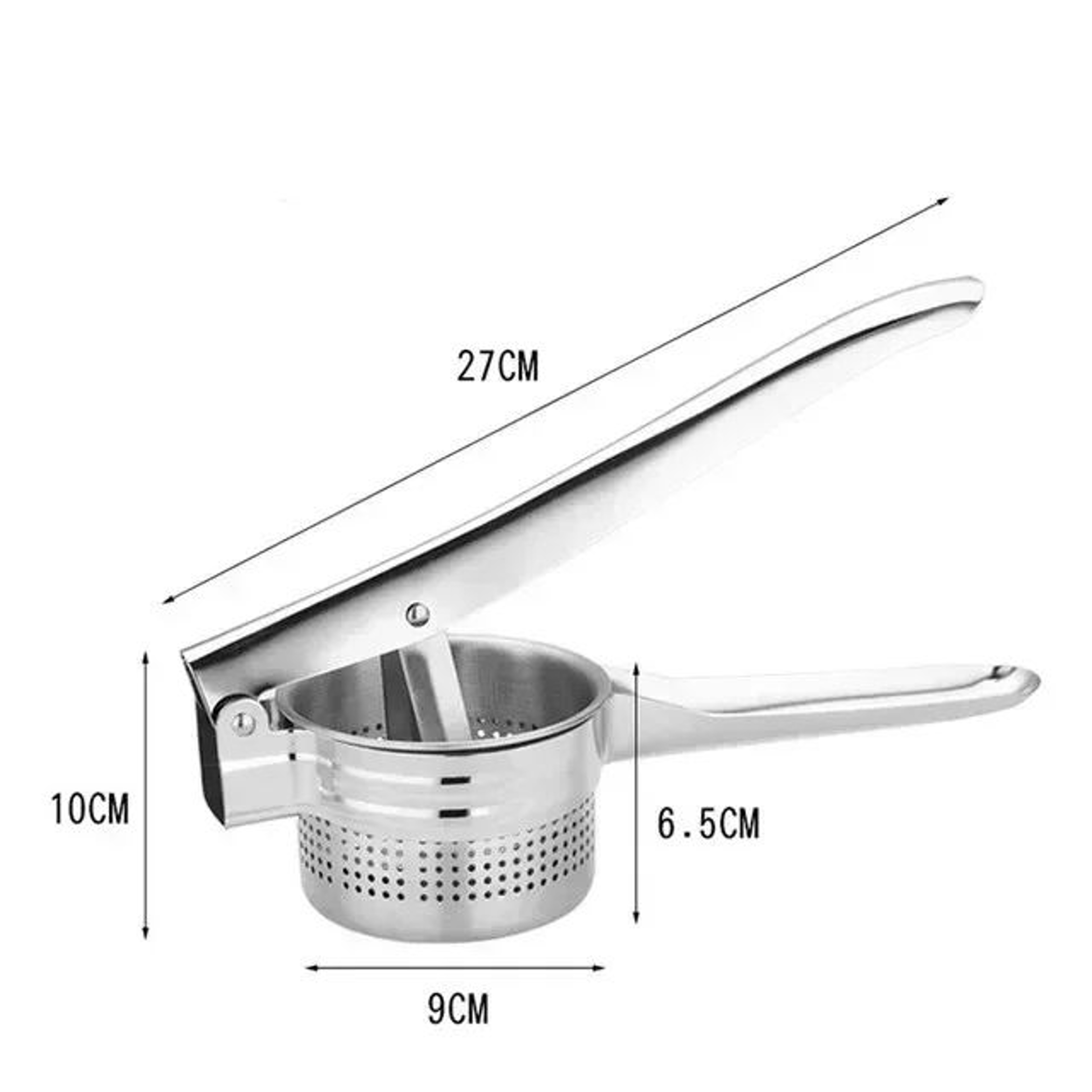 Stainless Steel Potato Ricer  Masher Press  Smooth Mashed Potatoes Fruit  Veg Puree Tool 6