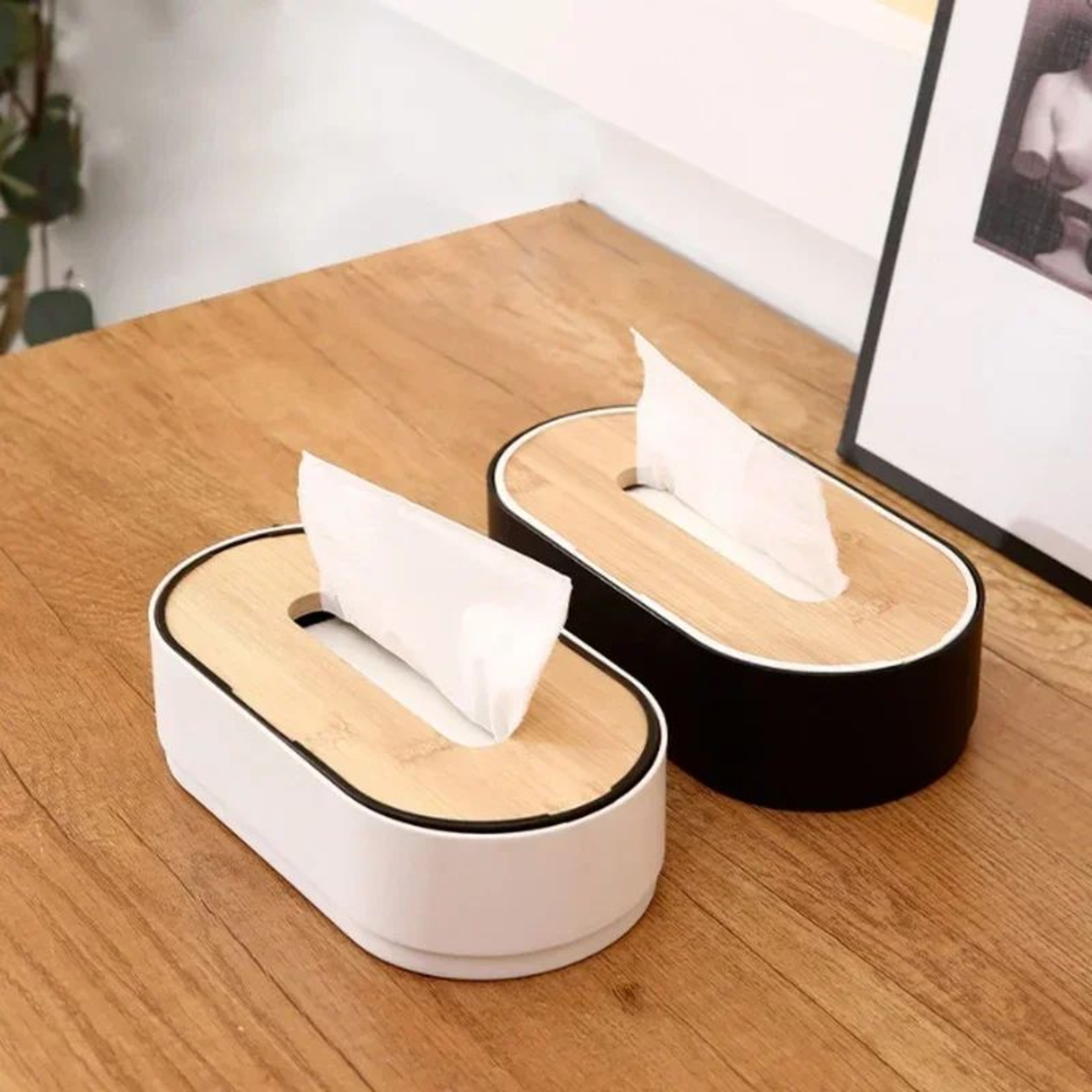Bamboo Tissue Box Holder Cover  Minimalist Tissue Box Cover  Bathroom Tissue Holder For Napkins And 6