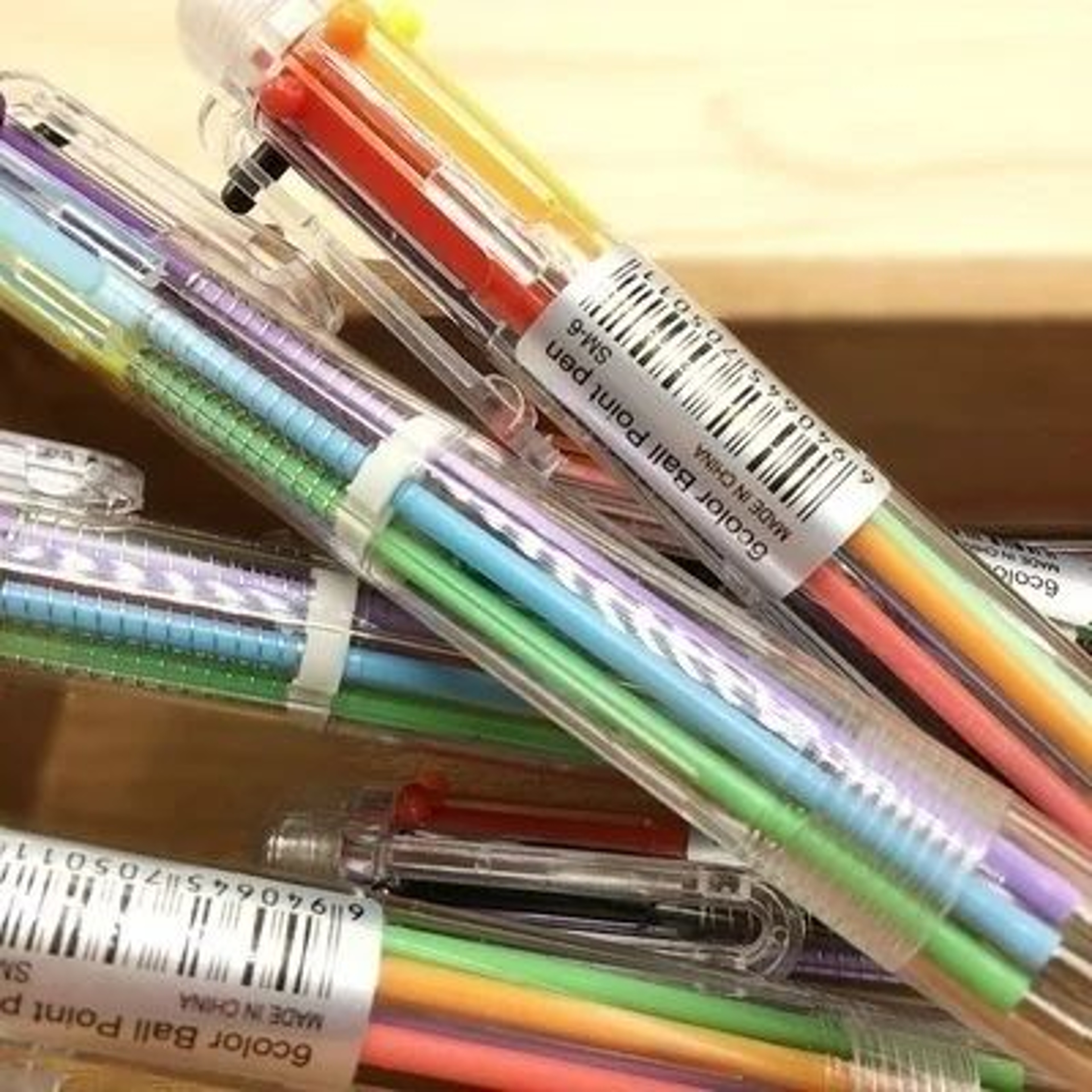 Transparent Cartoon Multicolor Swivel Ballpoint Pens 10Pack  Cute School  Office Writing Set 4