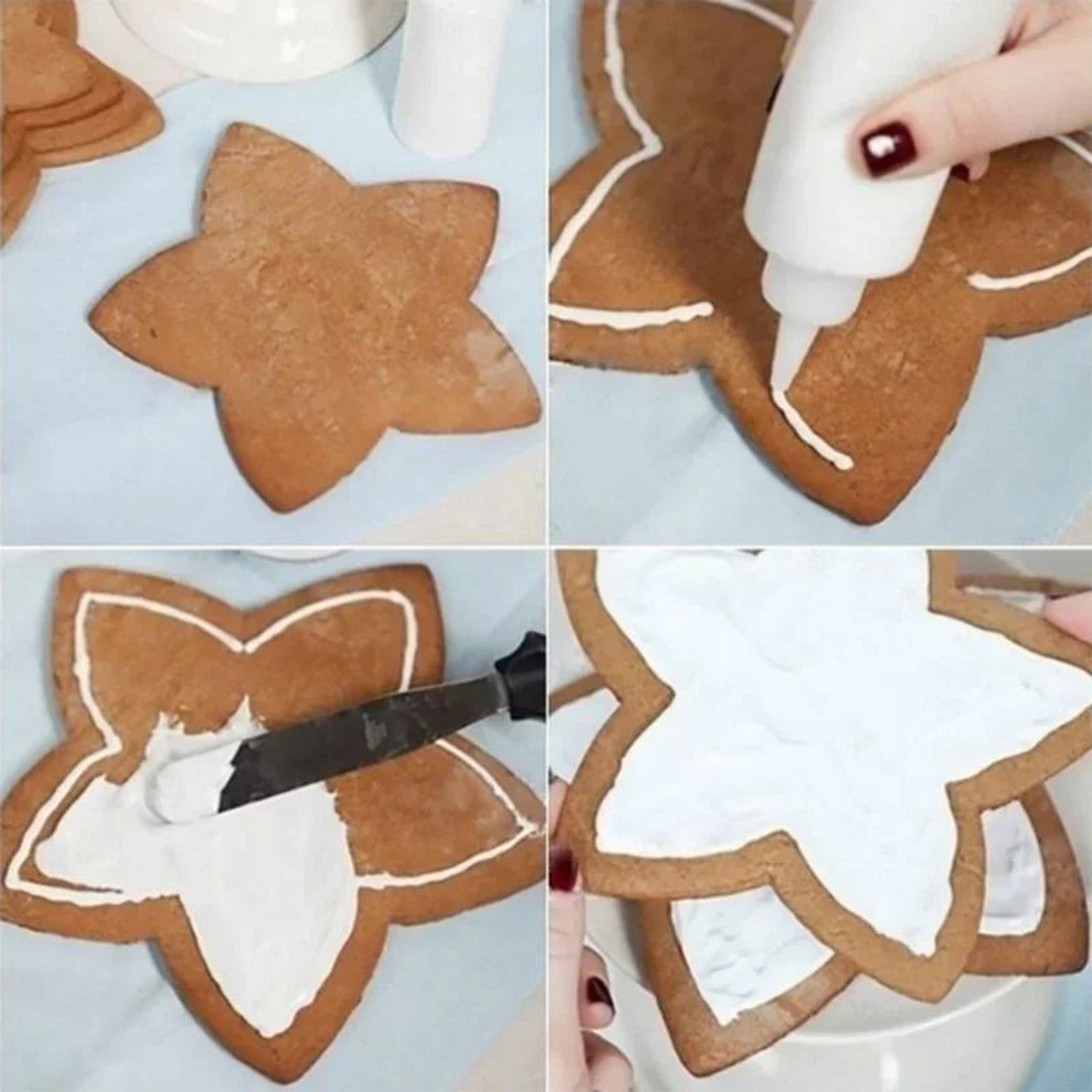 6Piece 3D Christmas Cookie Cutter Set  Tree  Star Shapes For Festive Baking 2