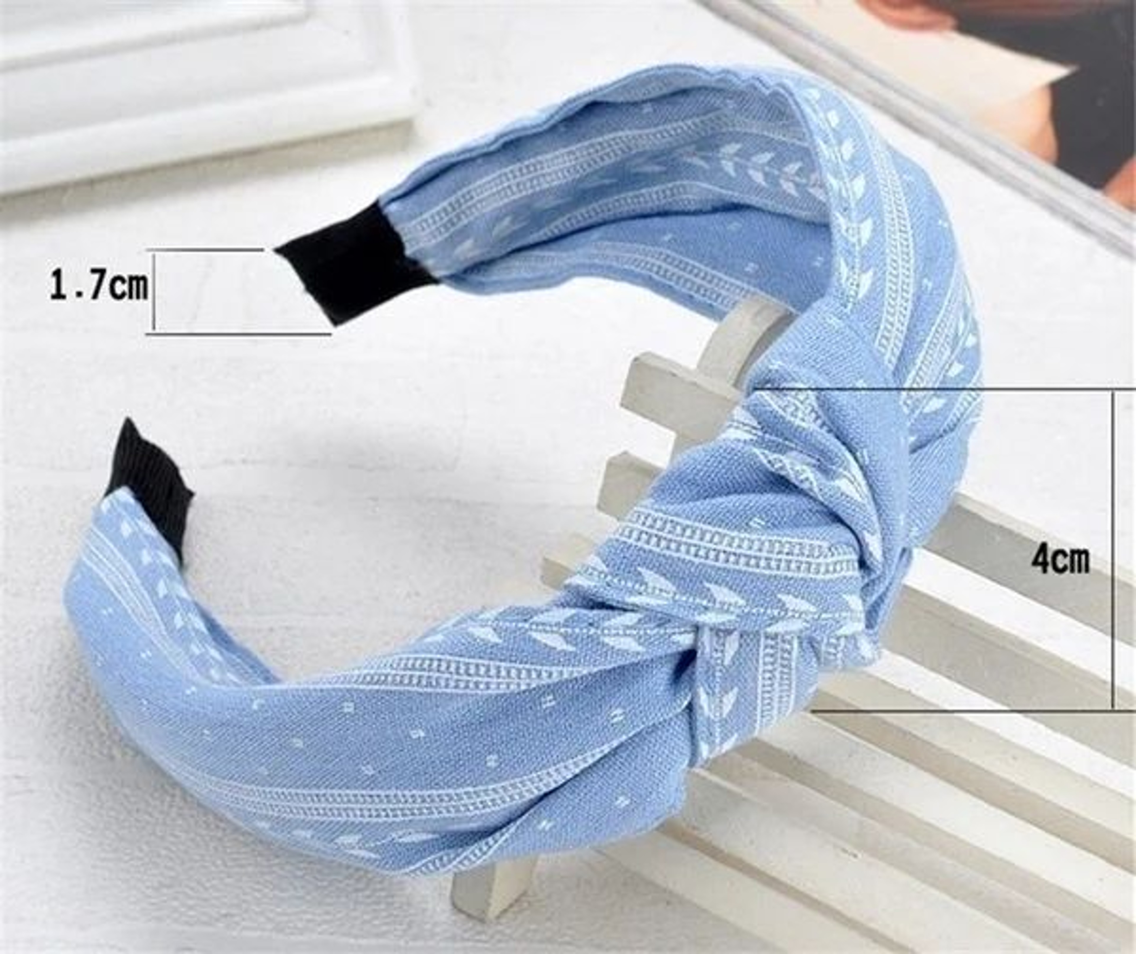Knotted Leaf Wide Fabric Headband For Women  Girls  Soft Boho Hairband For Everyday Style 5