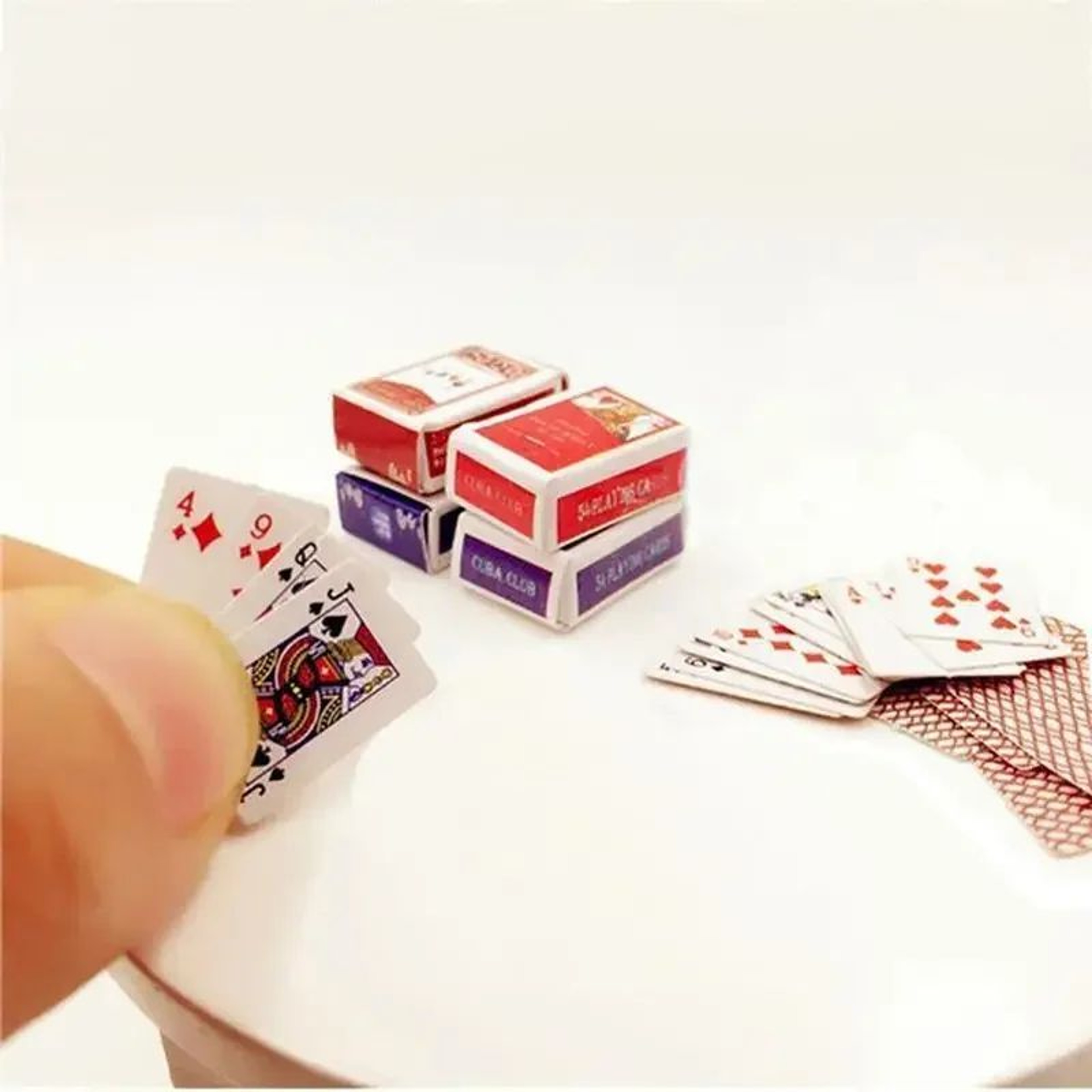 Miniature Poker Cards Set  Cute Mini Playing Cards For Dollhouse Decor  Accessories 1