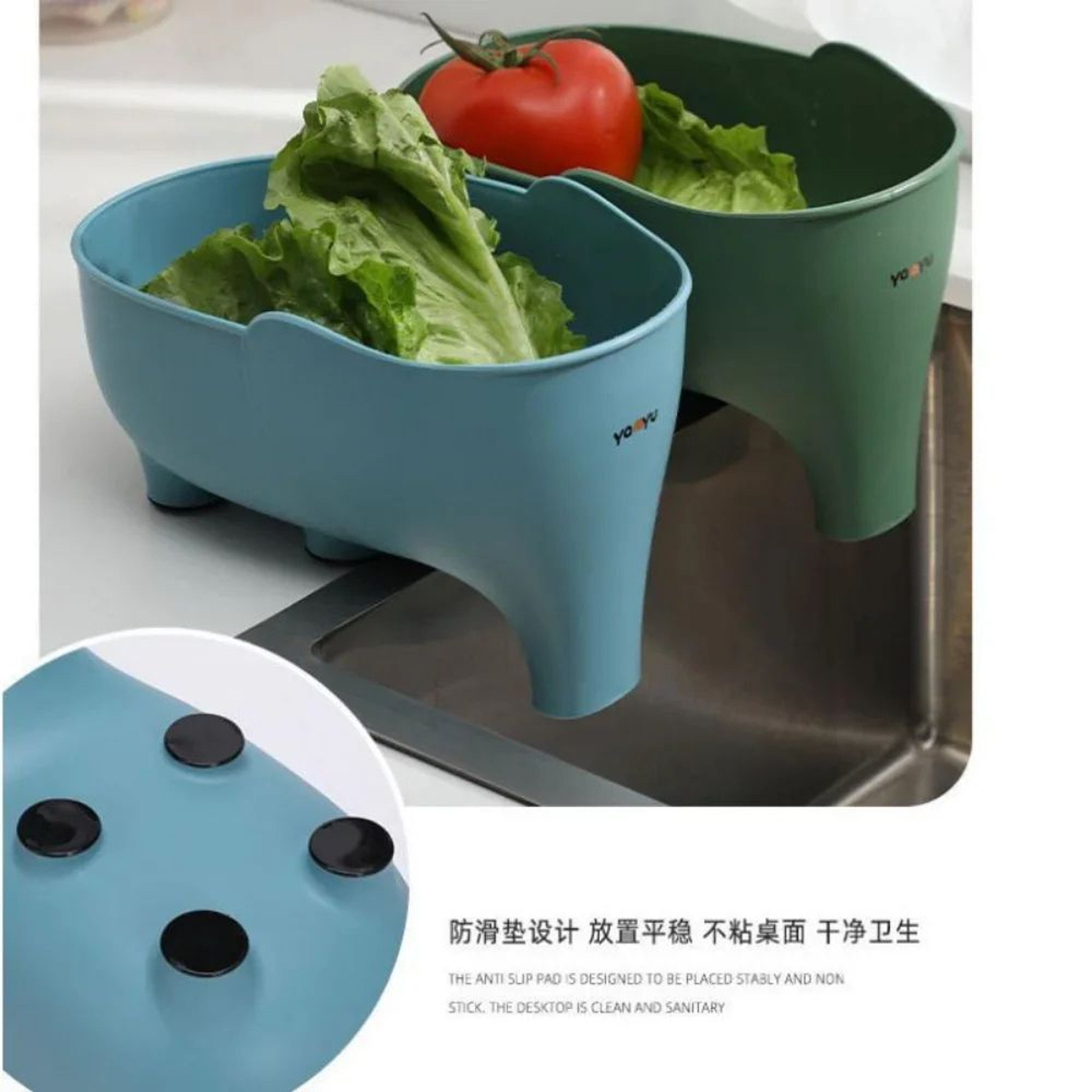Elephant Sink Strainer Hanging Drain Basket  Cute Kitchen Sink Organizer For Food Scraps  Produce R 4
