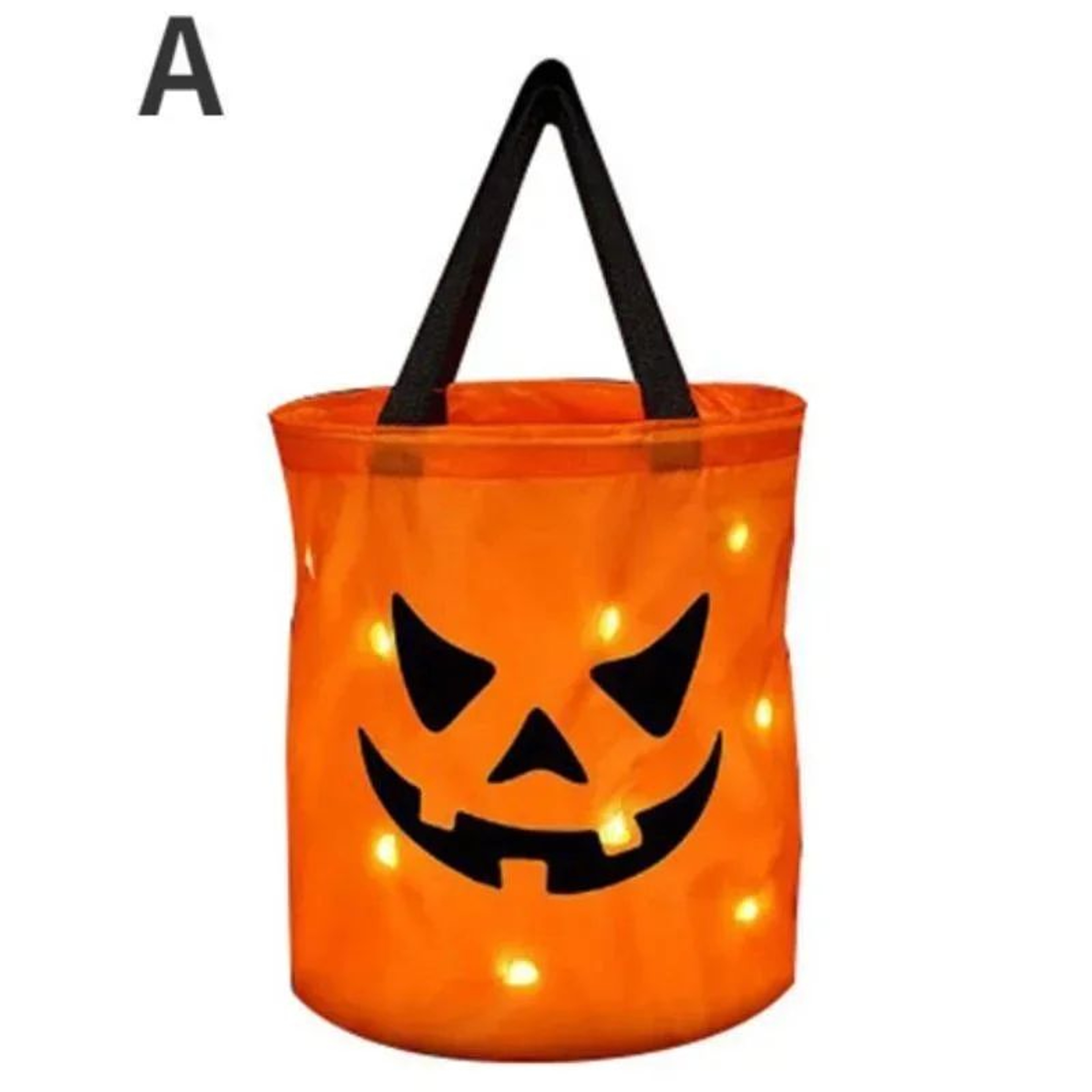 LED LightUp Pumpkin TrickorTreat Bucket  Collapsible Reusable Halloween Candy Basket 6