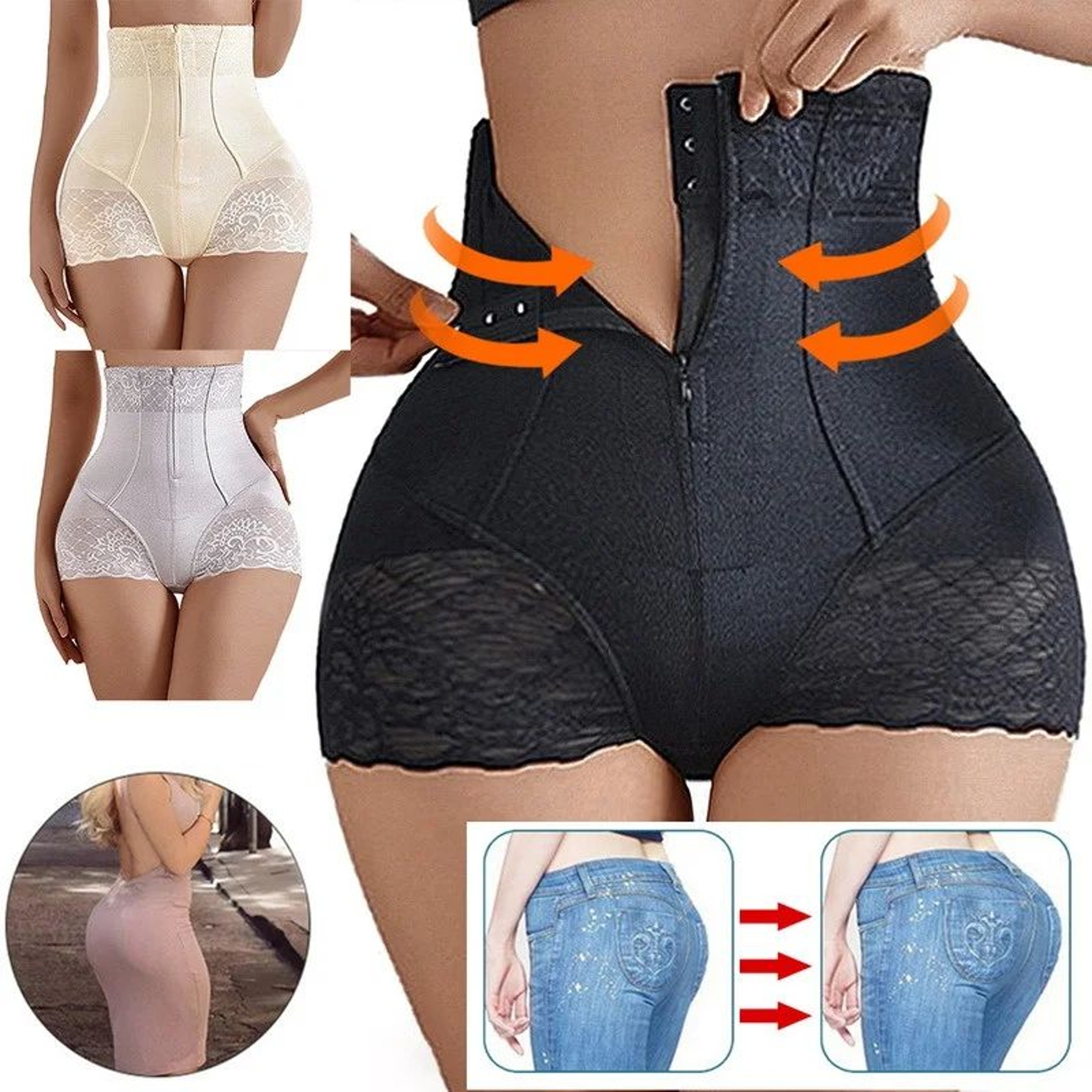 HighWaist Zipper Shaping Panties  Tummy Control Shapewear For Smooth Confident Curves 0