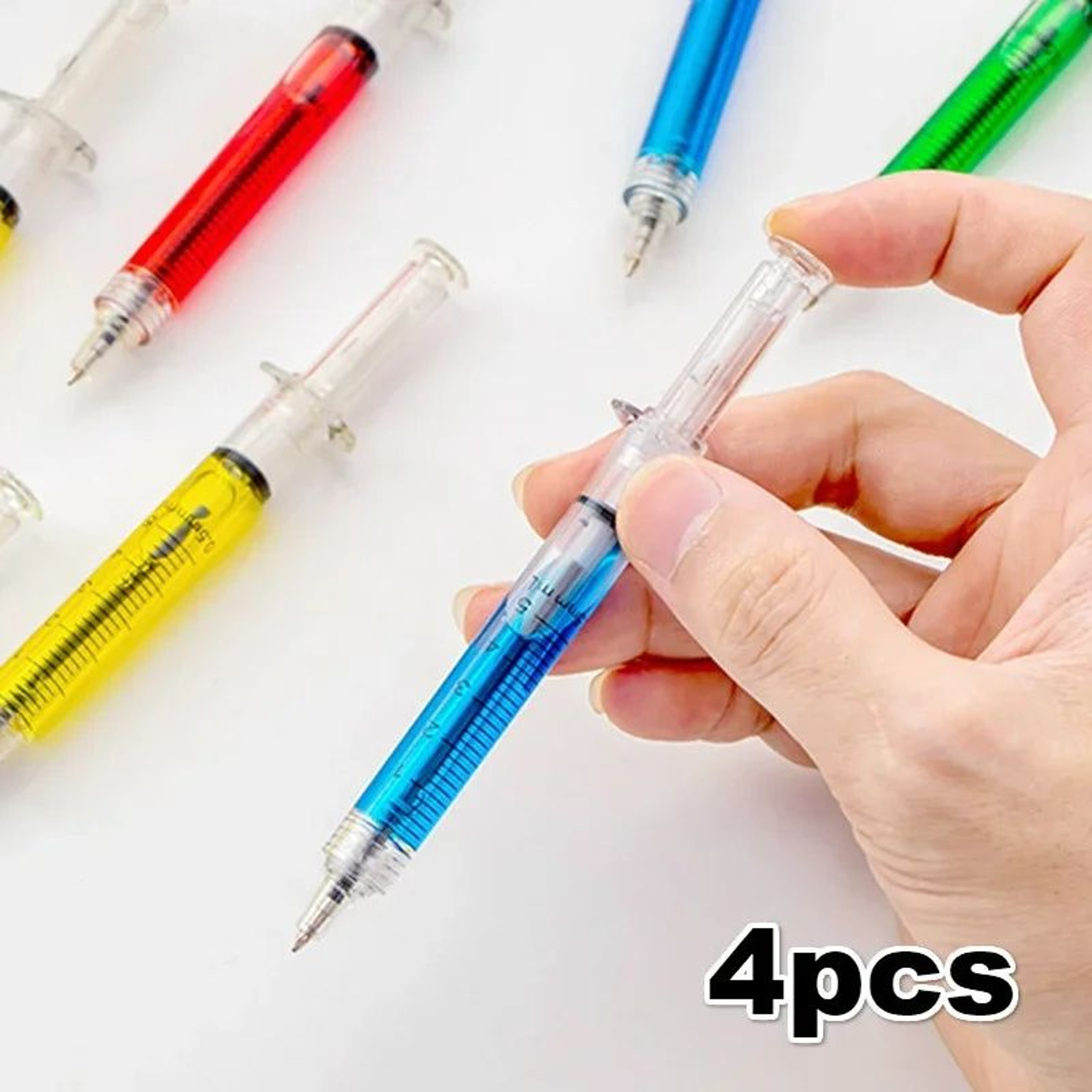 4Pack Funny Syringe Pen Set  Creative Stationery Ballpoint Pens For Students  Gifts 0