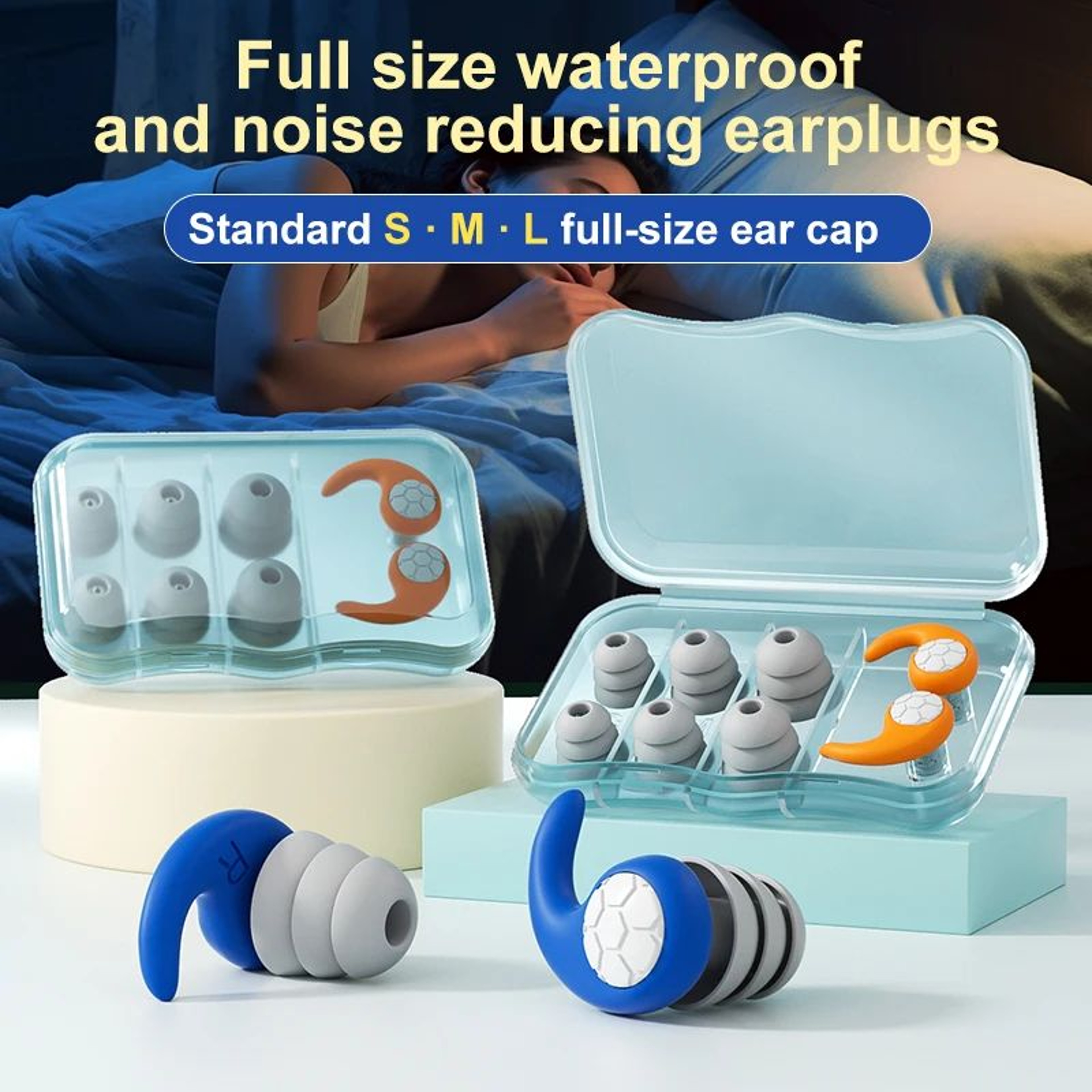 QuietSeal Reusable Silicone Ear Plugs For Sleeping  Swimming  Noise Reduction Waterproof Comfort Fi 0