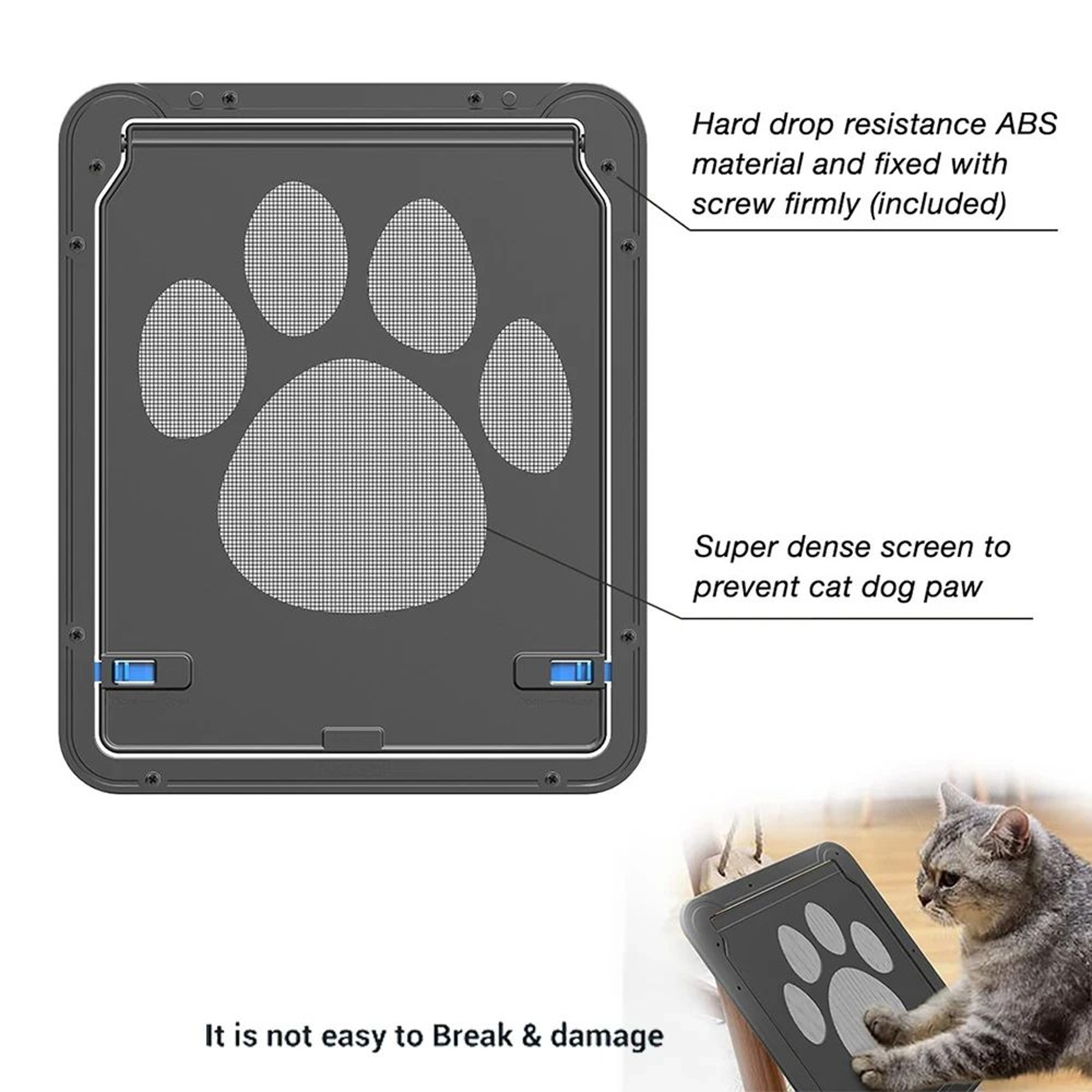 Lockable Magnetic Pet Screen Door For Cats  Small Dogs  EasyInstall Screen  Window Pet Door 3