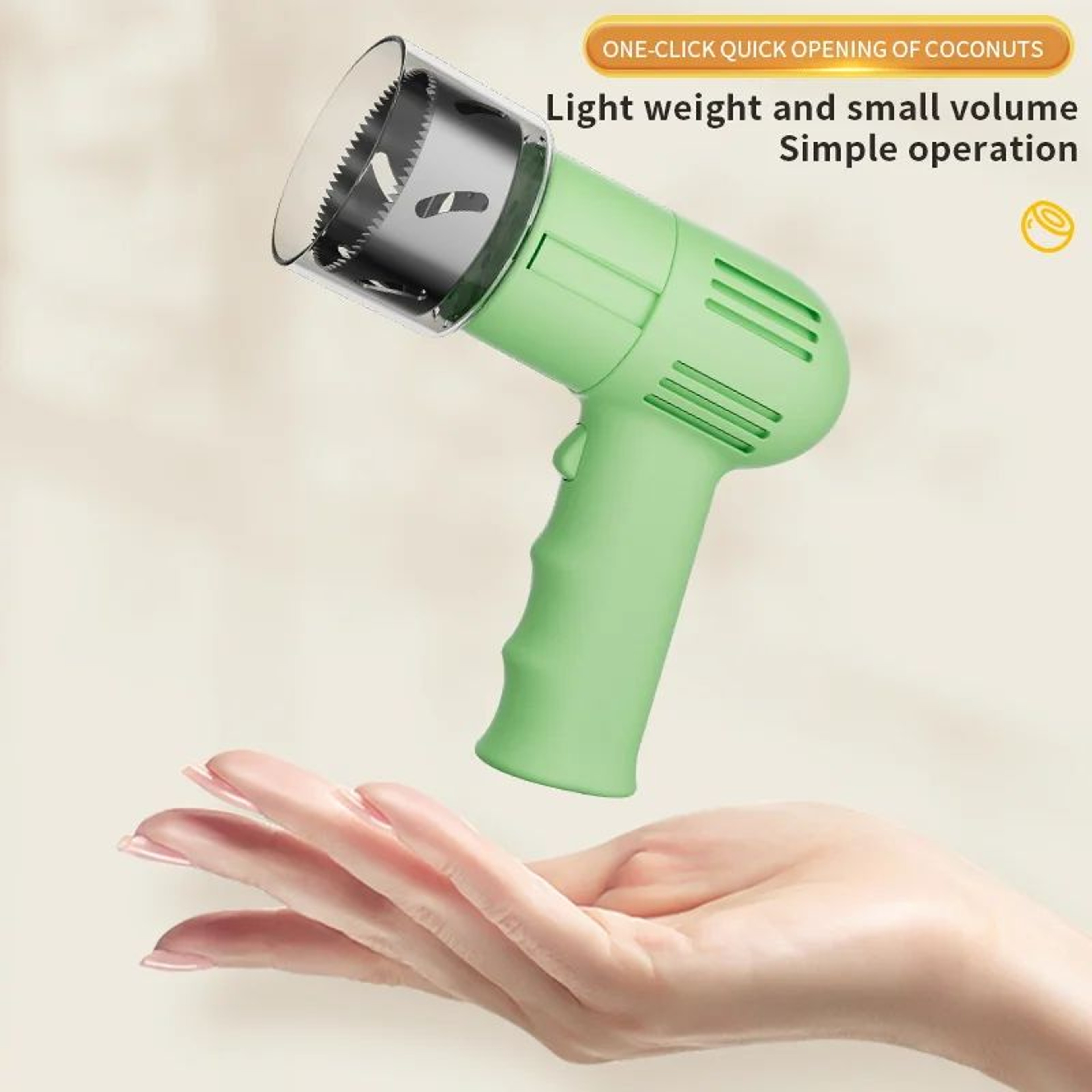Automatic Coconut Opener Tool Set With Coconut Meat Scraper  Quick Coconut Water Opener For Fresh C 2